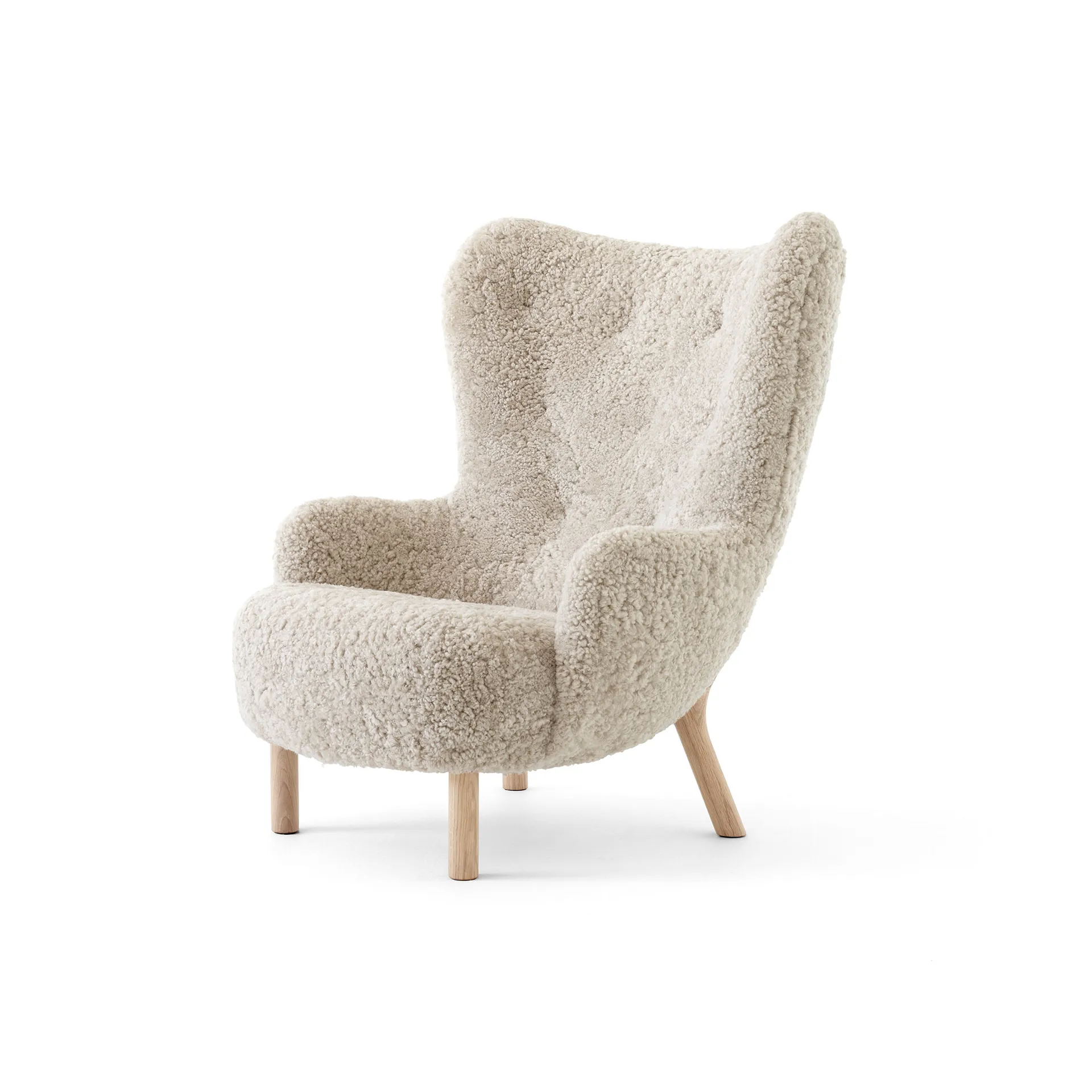 Petra VB3 Poltrona Alta, Rovere oliato-Sheepskin Moonlight &Tradition