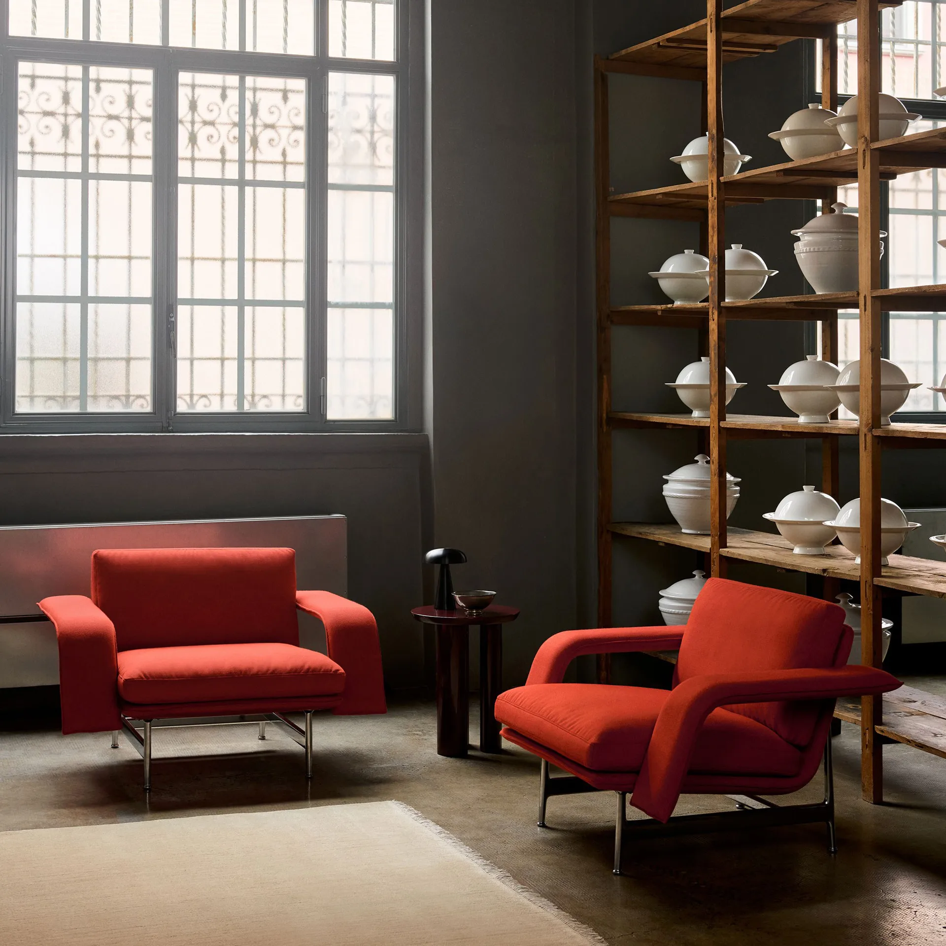 Poltrona lounge Meantime AV29, Pol. aluminium-Fiord 0571 &Tradition