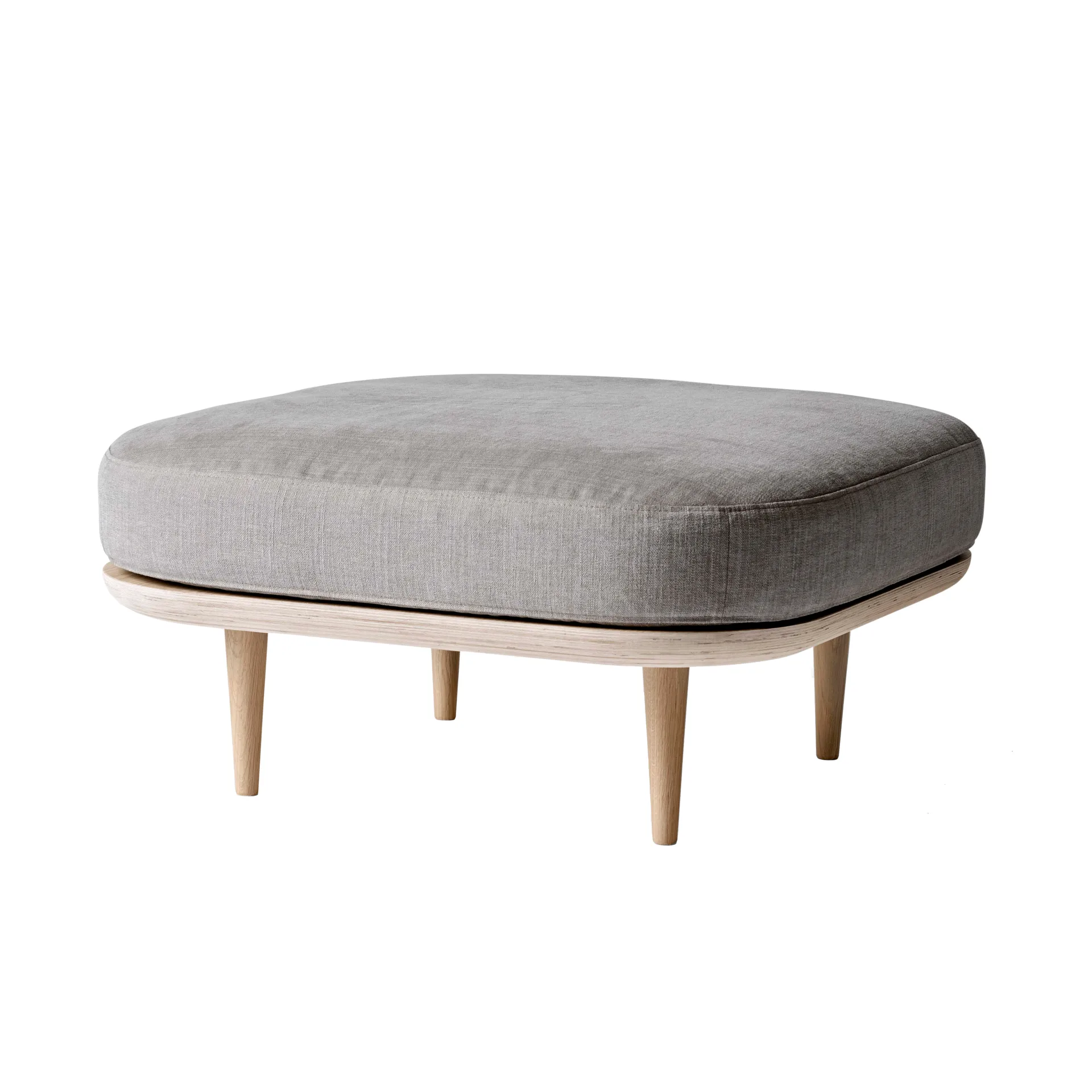 Pouf Fly SC9, Rovere oliato chiaro, tessuto beige &Tradition