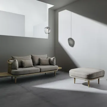 Pouf Fly SC9 - Rovere oliato chiaro, tessuto beige - &Tradition