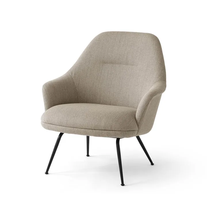 Rely HW139 poltrona lounge - Re-wool 0218-black - &Tradition