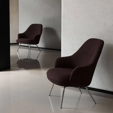 Rely HW139 poltrona lounge - Saxion 0397-cromo - &Tradition