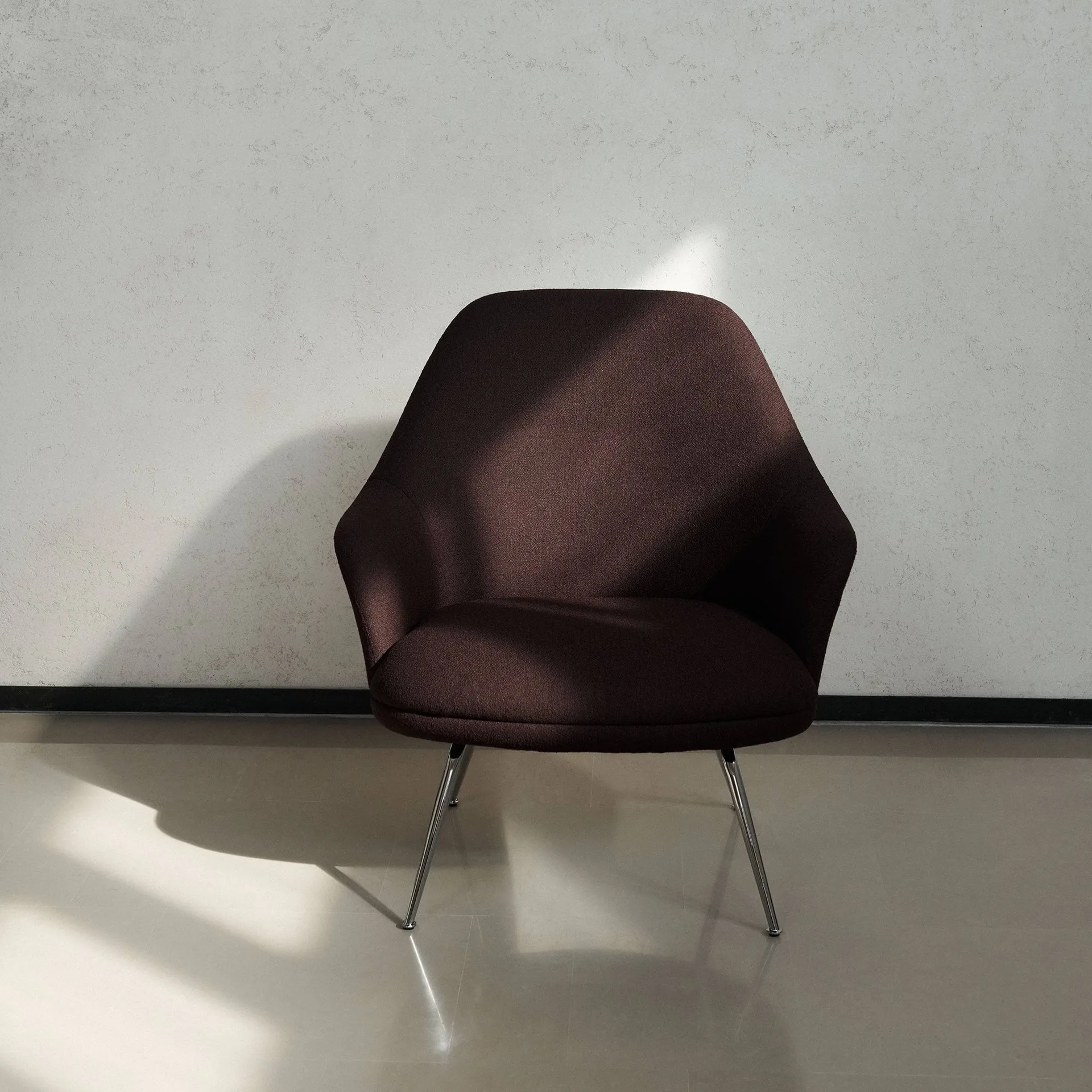 Rely HW139 poltrona lounge, Saxion 0397-cromo &Tradition