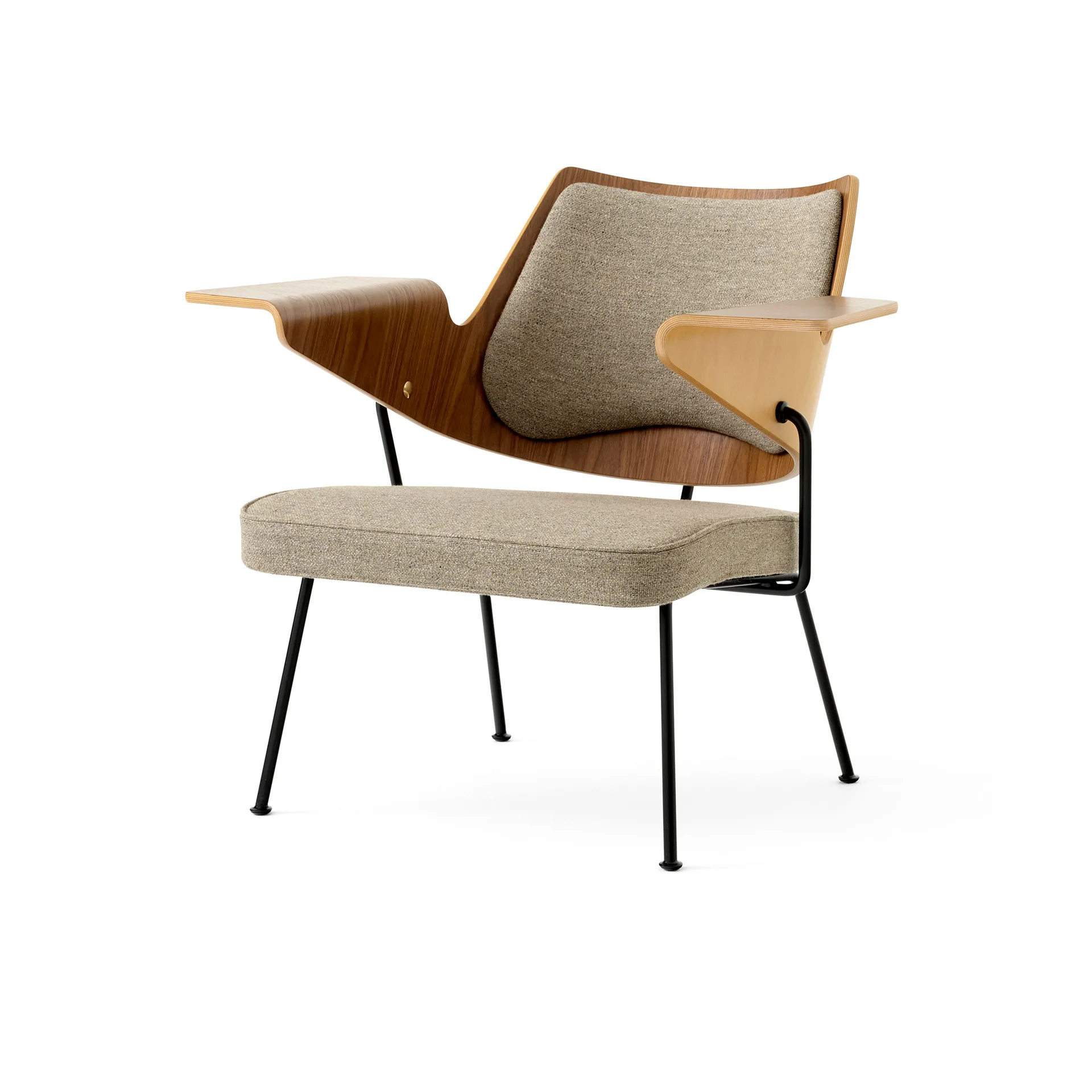 Sedia lounge RFH RD8, Noce-faggio-marrone &Tradition