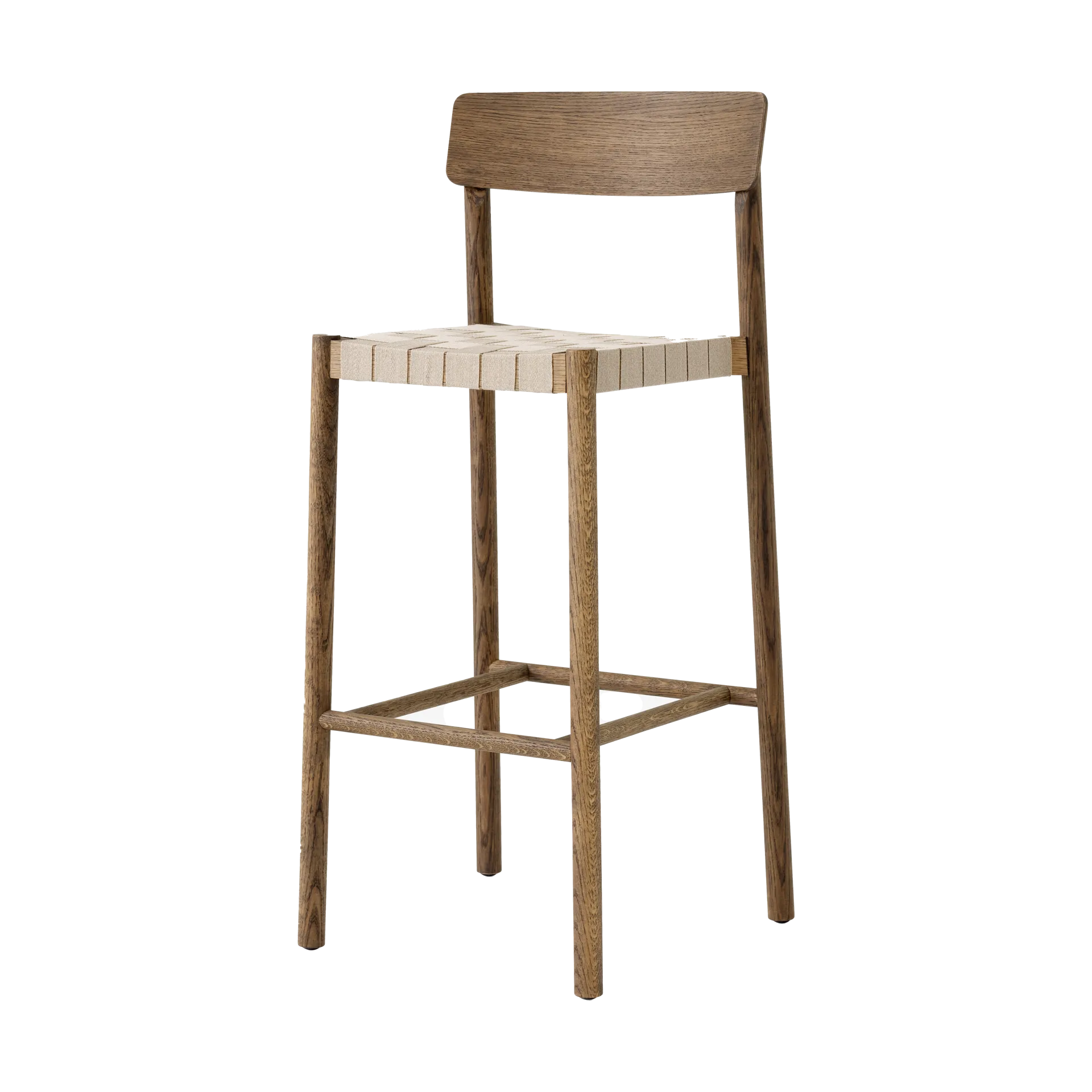 Sgabello da bar Betty TK15 Bar Chair 75 cm, Rovere affumicato-lino naturale &Tradition