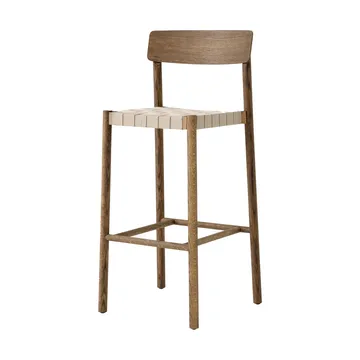Sgabello da bar Betty TK15 Bar Chair 75 cm - Rovere affumicato-lino naturale - &Tradition