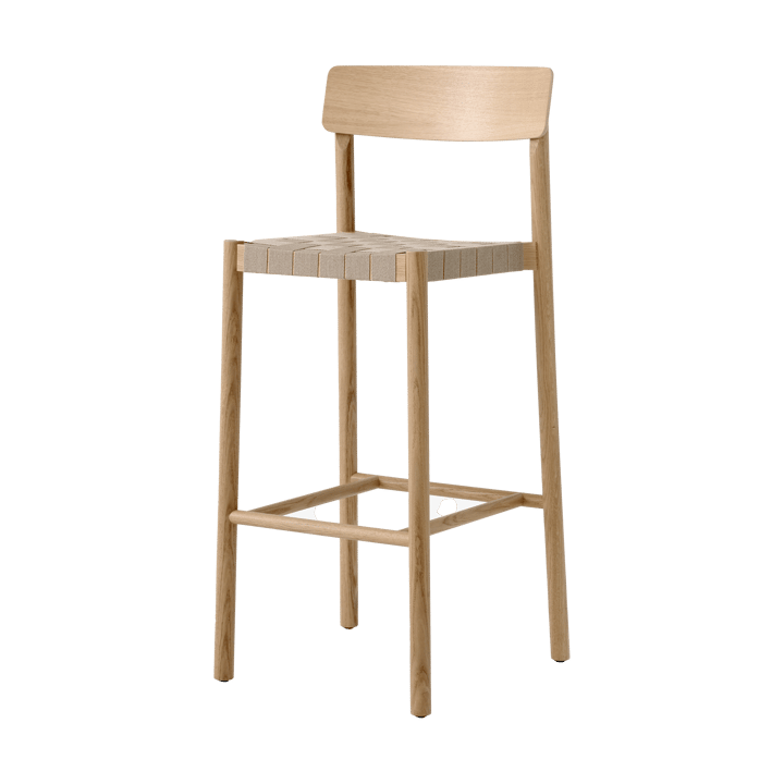 Sgabello da bar Betty TK15 Bar Chair 75 cm - Rovere laccato-lino naturale - &Tradition