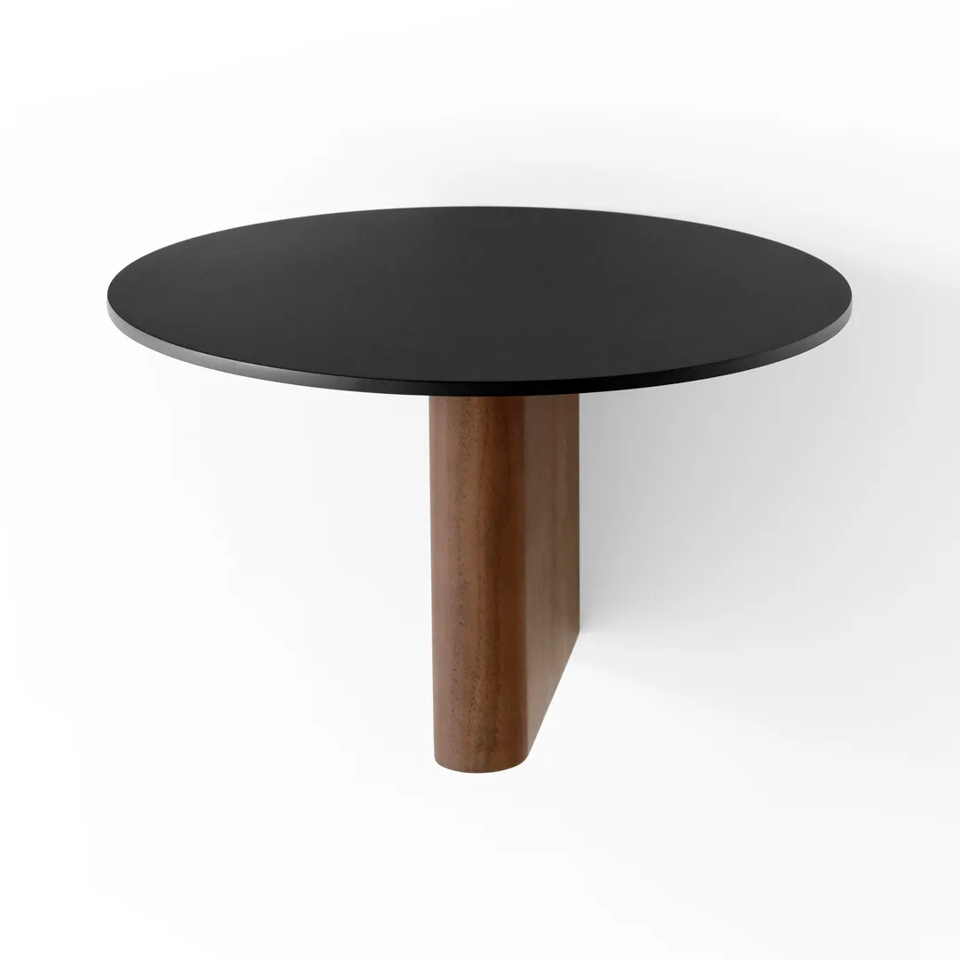 Tavolino da parete Column JA1, nero-noce &Tradition