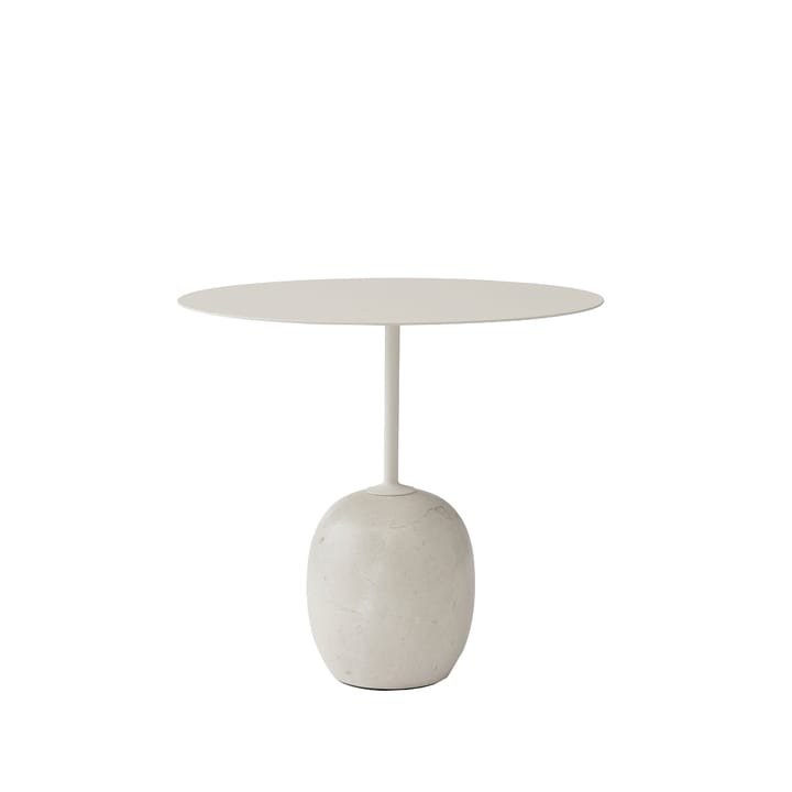 Tavolino laterale Lato LN9 - bianco, marmo Crema Diva - &Tradition