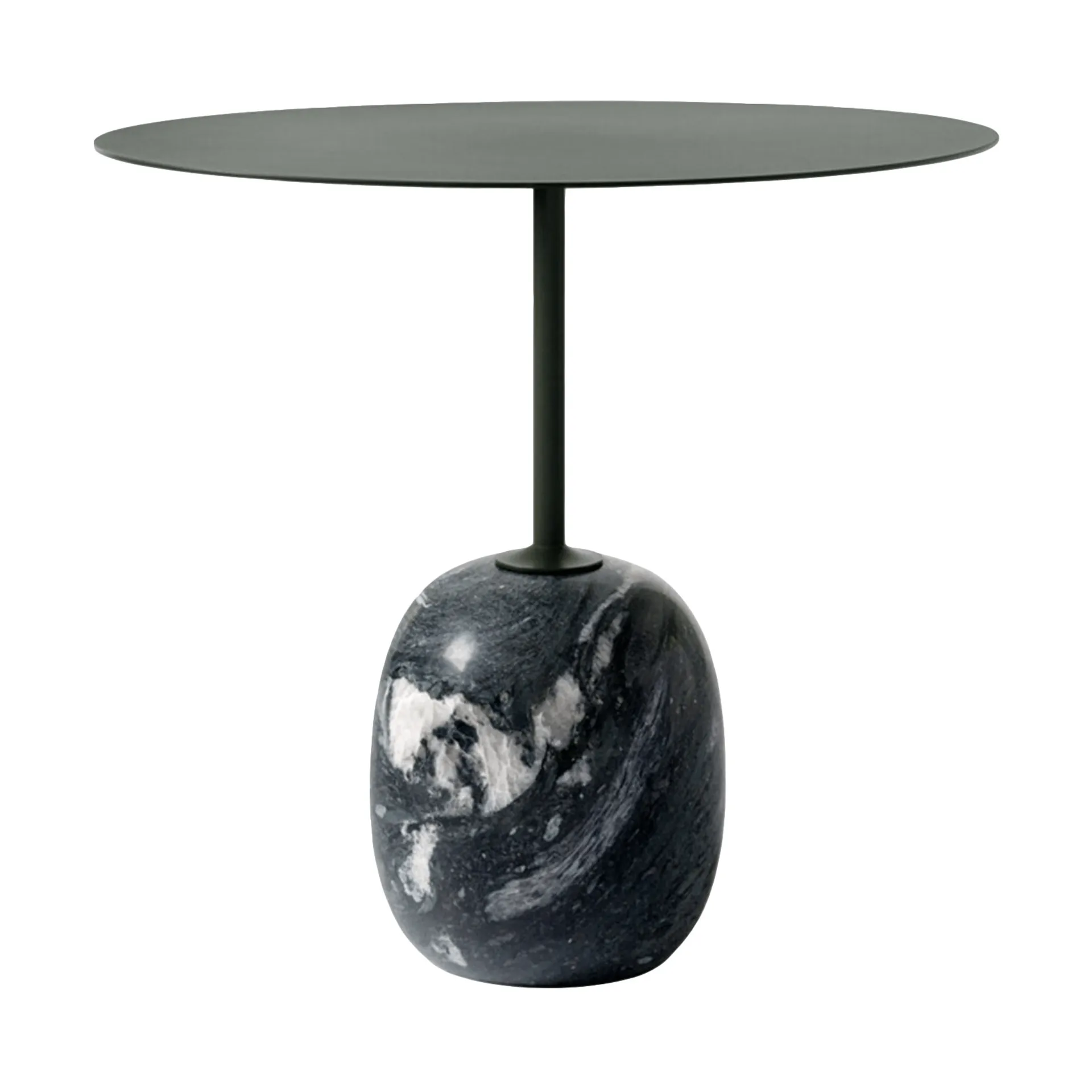 Tavolino laterale Lato LN9, Deep green-verde grigio, 40x50x45 cm &Tradition