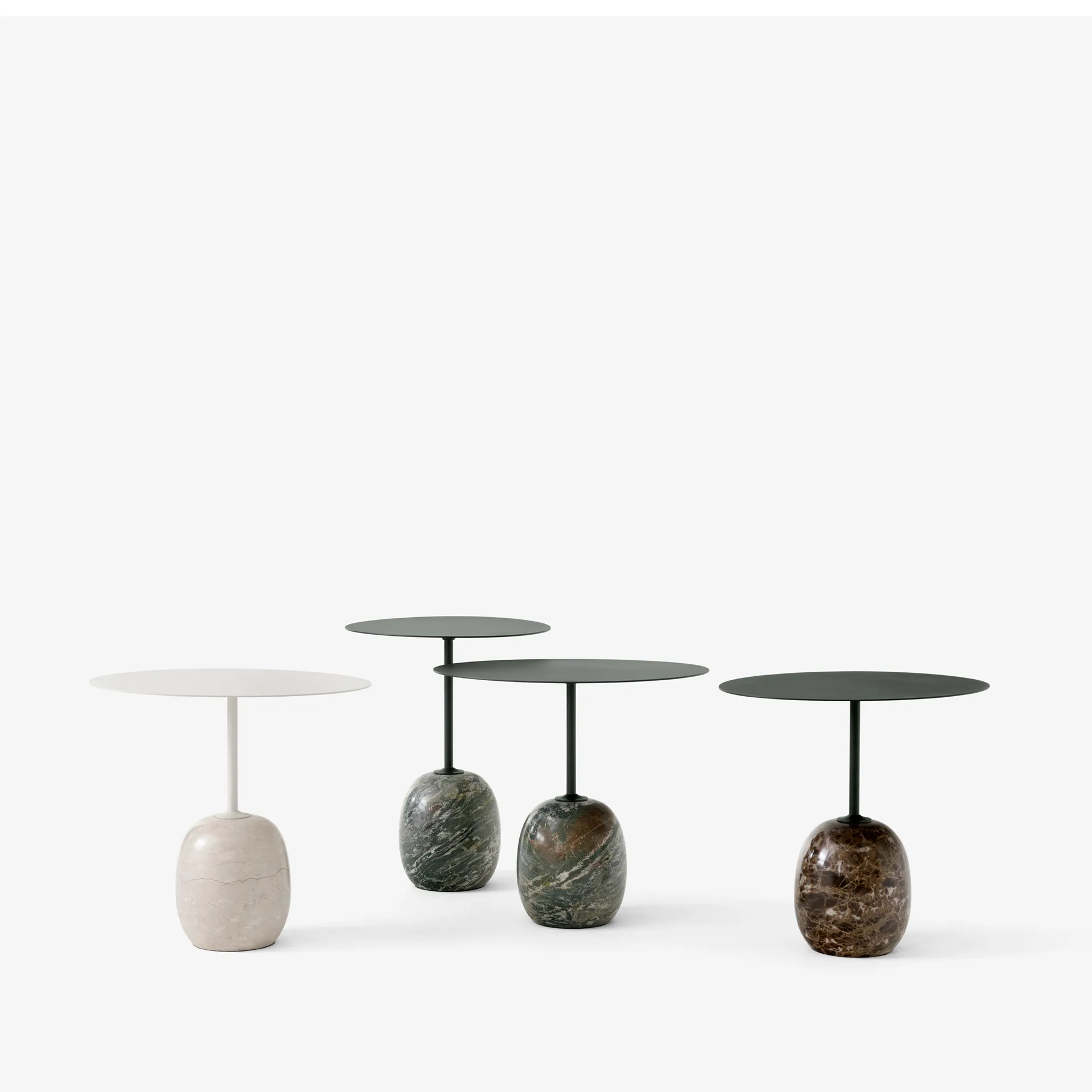 Tavolino laterale Lato LN9, Verde scuro, marmo verde alpi &Tradition