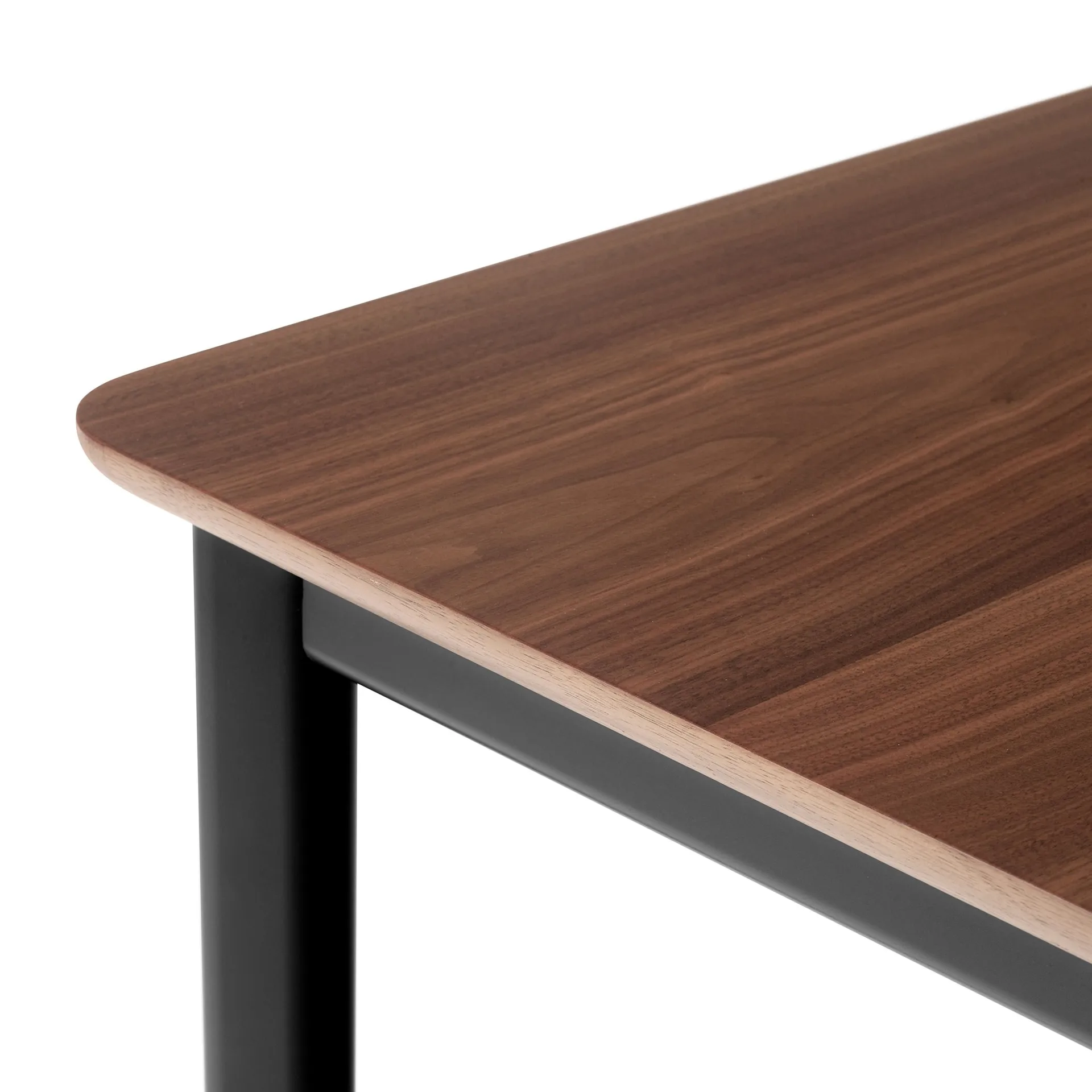 Tavolo da pranzo Drip HW116 83x193 cm, Black frame-clear lacq. walnut &Tradition