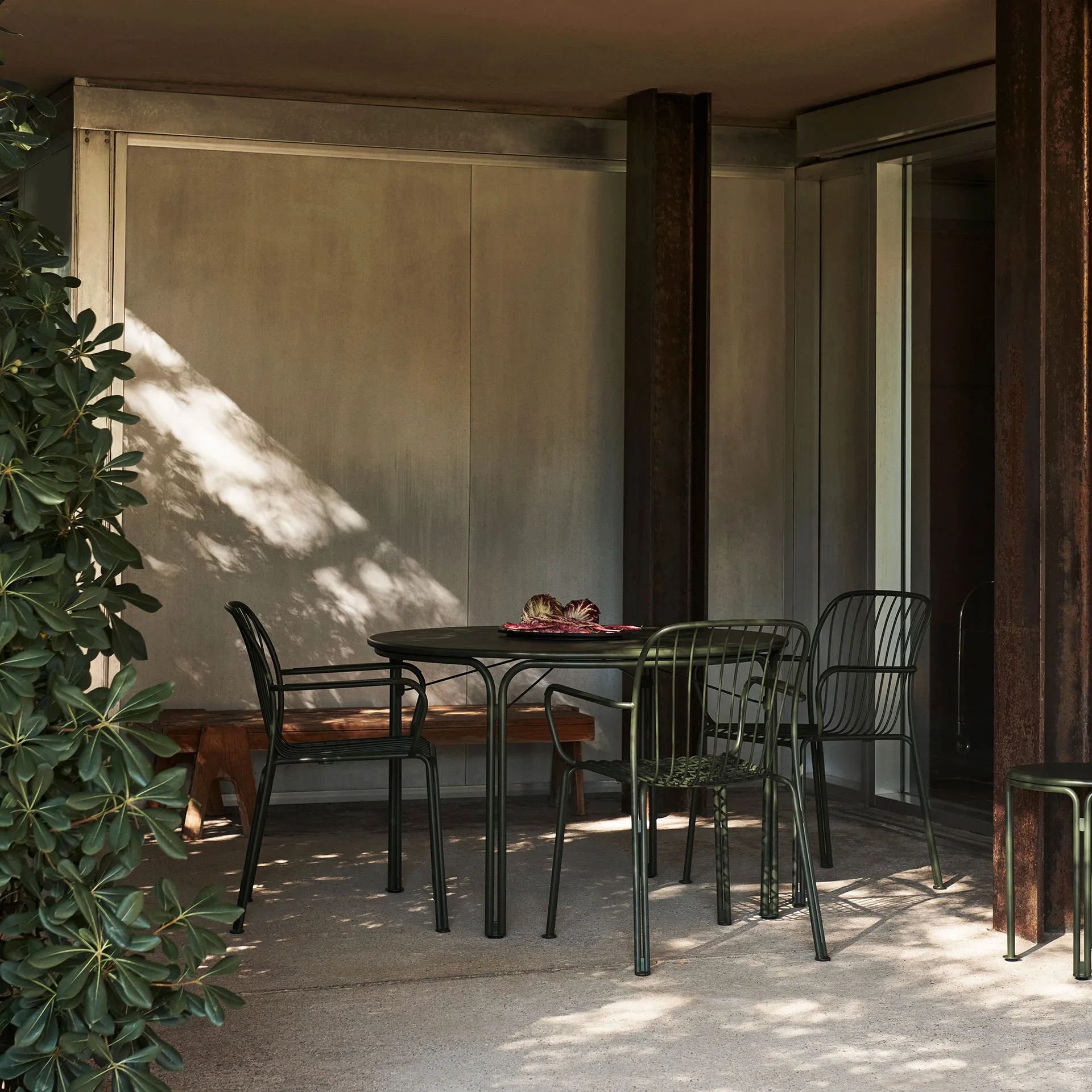 Tavolo da pranzo Thorvald SC98 Ø115 cm, Verde bronzo &Tradition