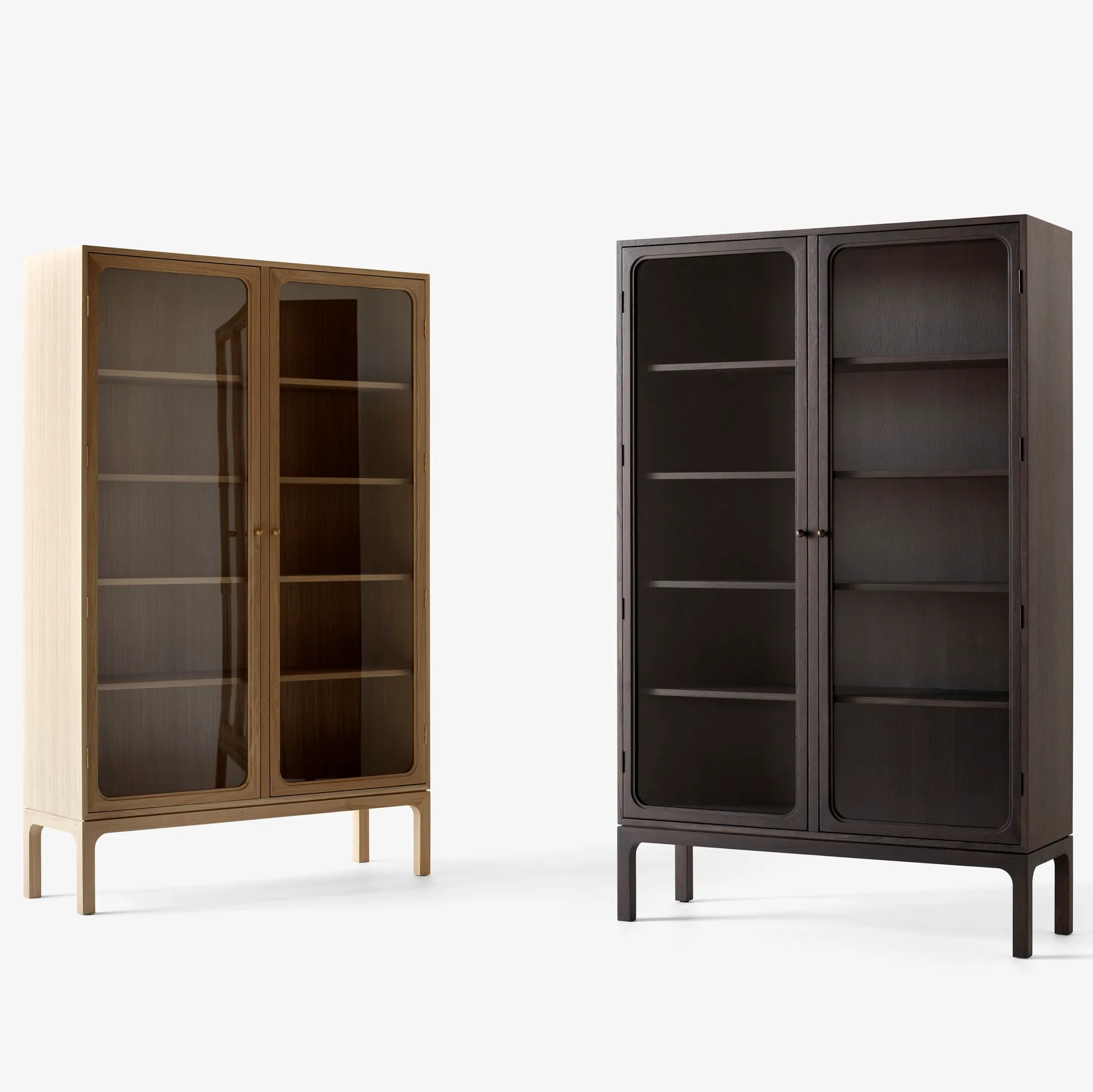 Vetrinetta Trace SC88 120x192x40 cm, Rovere tinto scuro &Tradition