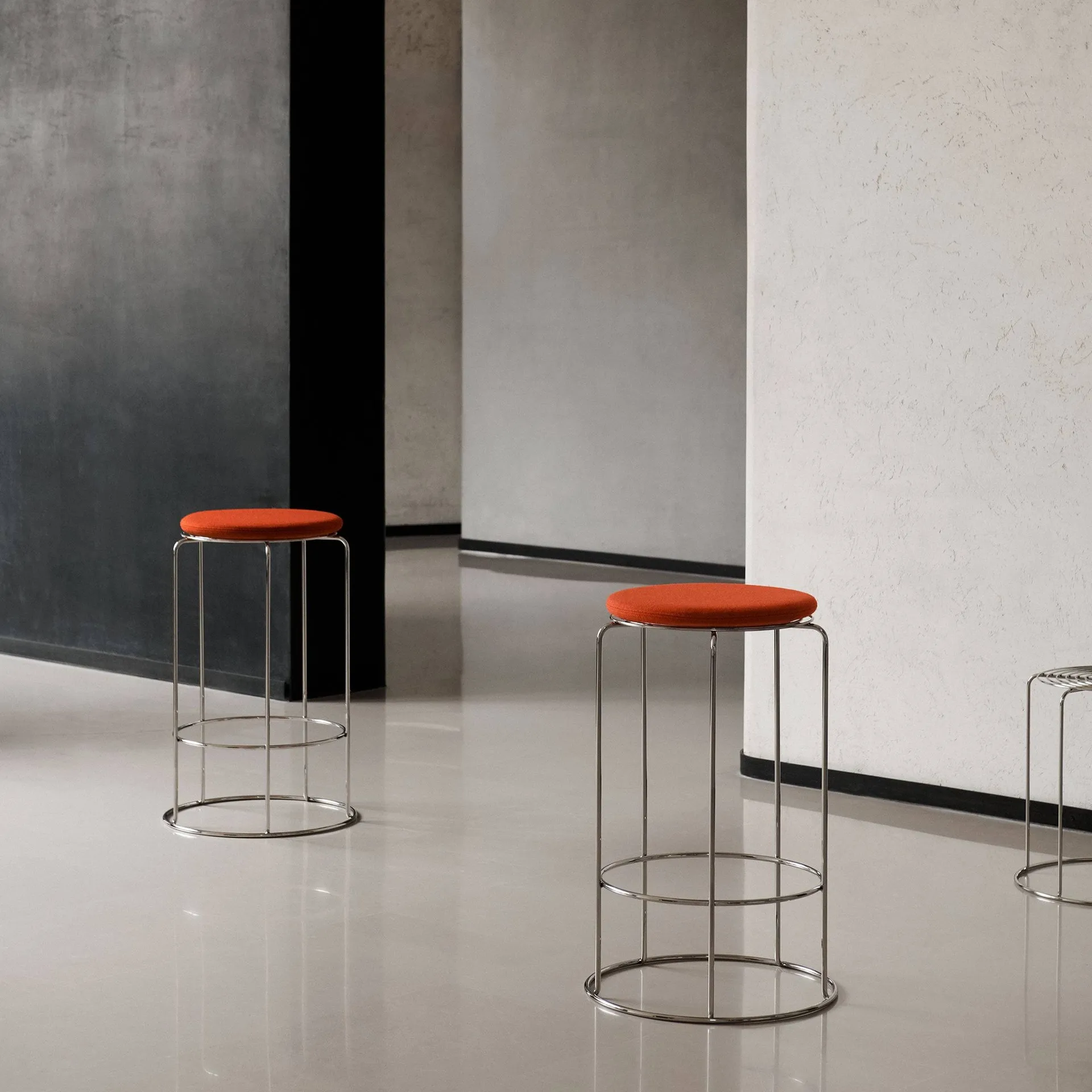Wire VP15 sgabello da bar, Acciaio inossidabile, 65 cm &Tradition