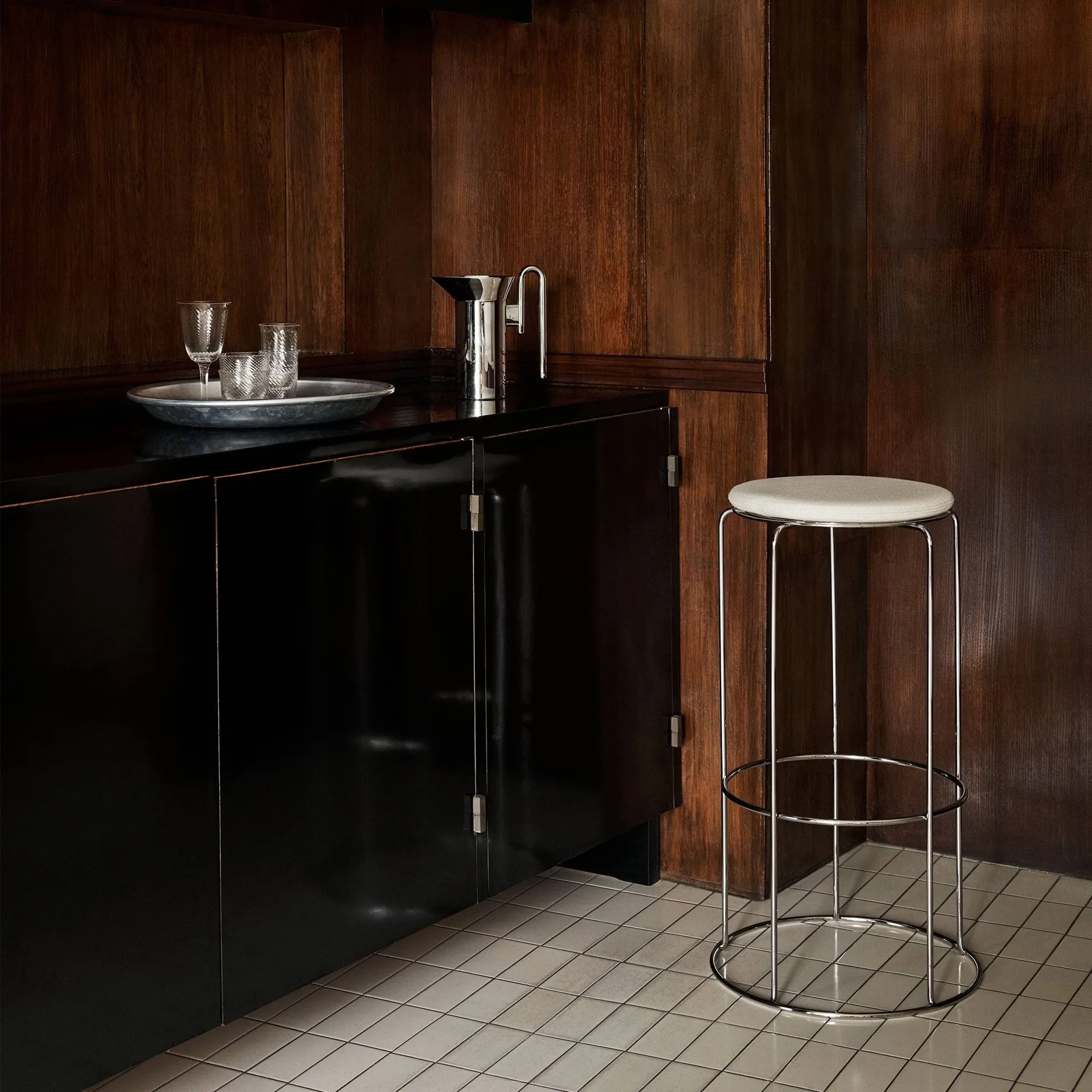 Wire VP16 sgabello da bar, Acciaio inossidabile, 75 cm &Tradition