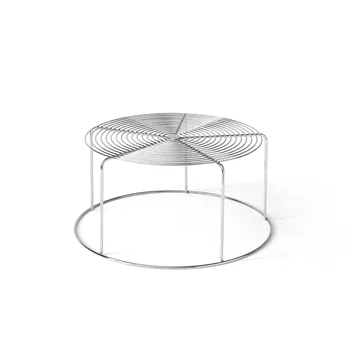 Wire VP17 tavolino - Acciaio inossidabile, Ø74x36 cm - &Tradition