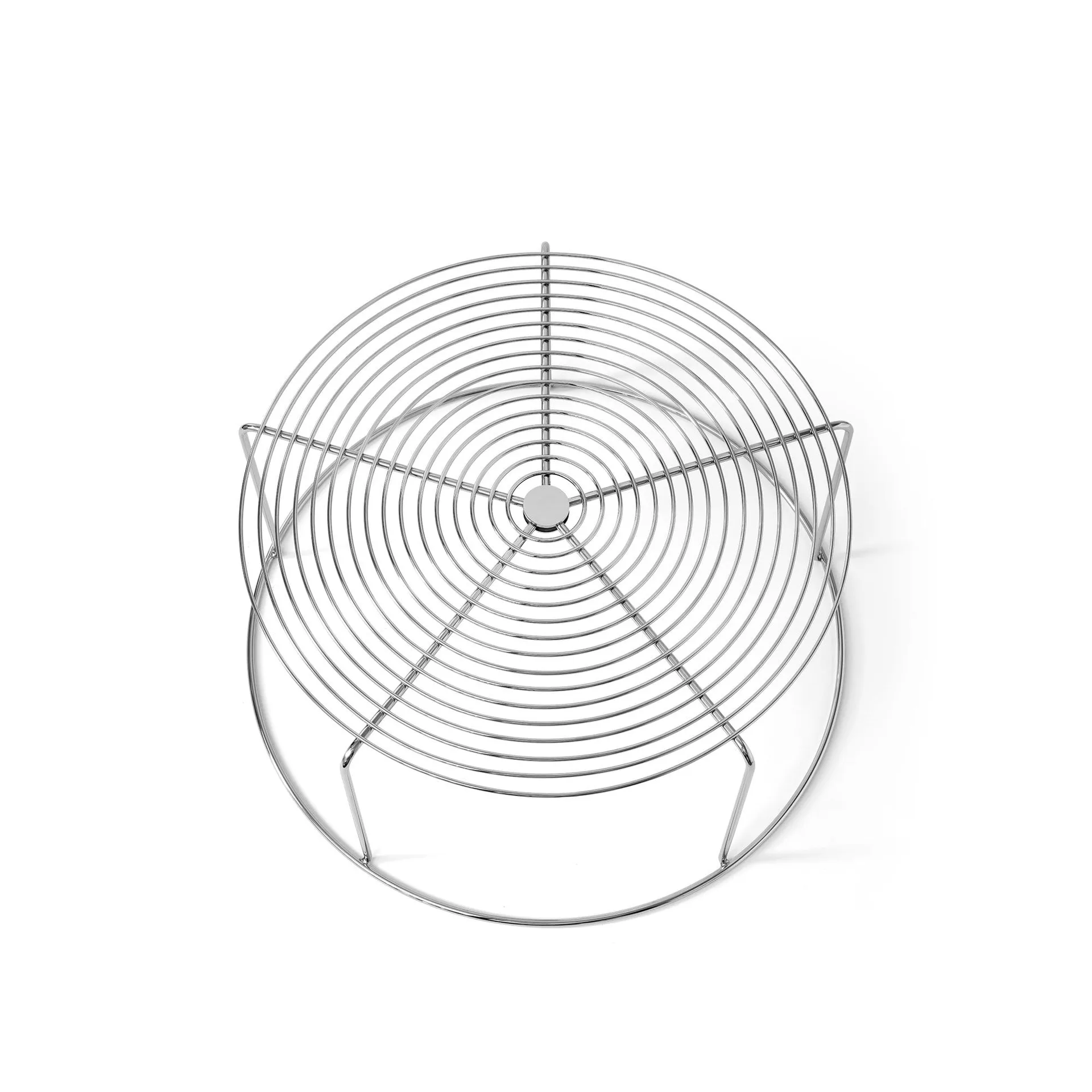 Wire VP17 tavolino, Acciaio inossidabile, Ø74x36 cm &Tradition