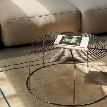 Wire VP17 tavolino - Acciaio inossidabile, Ø74x36 cm - &Tradition