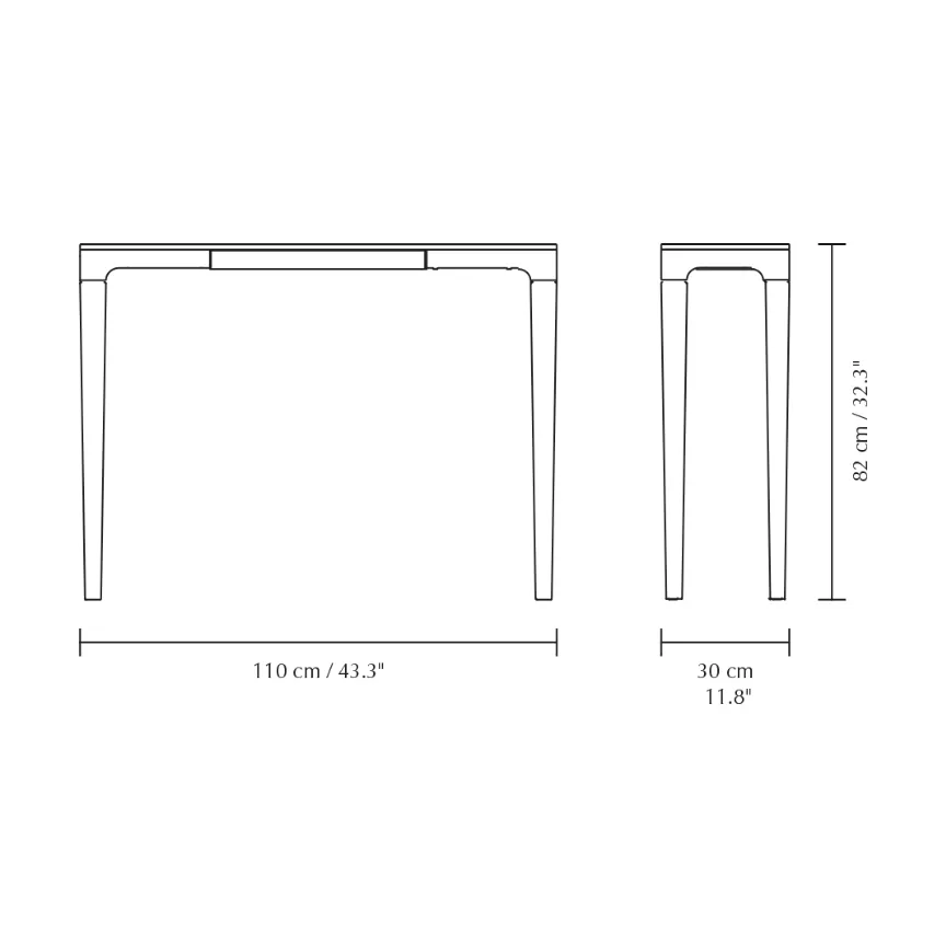 Consolle Heart'n'Soul 120 cm, Rovere-nero ossidiana  Umage
