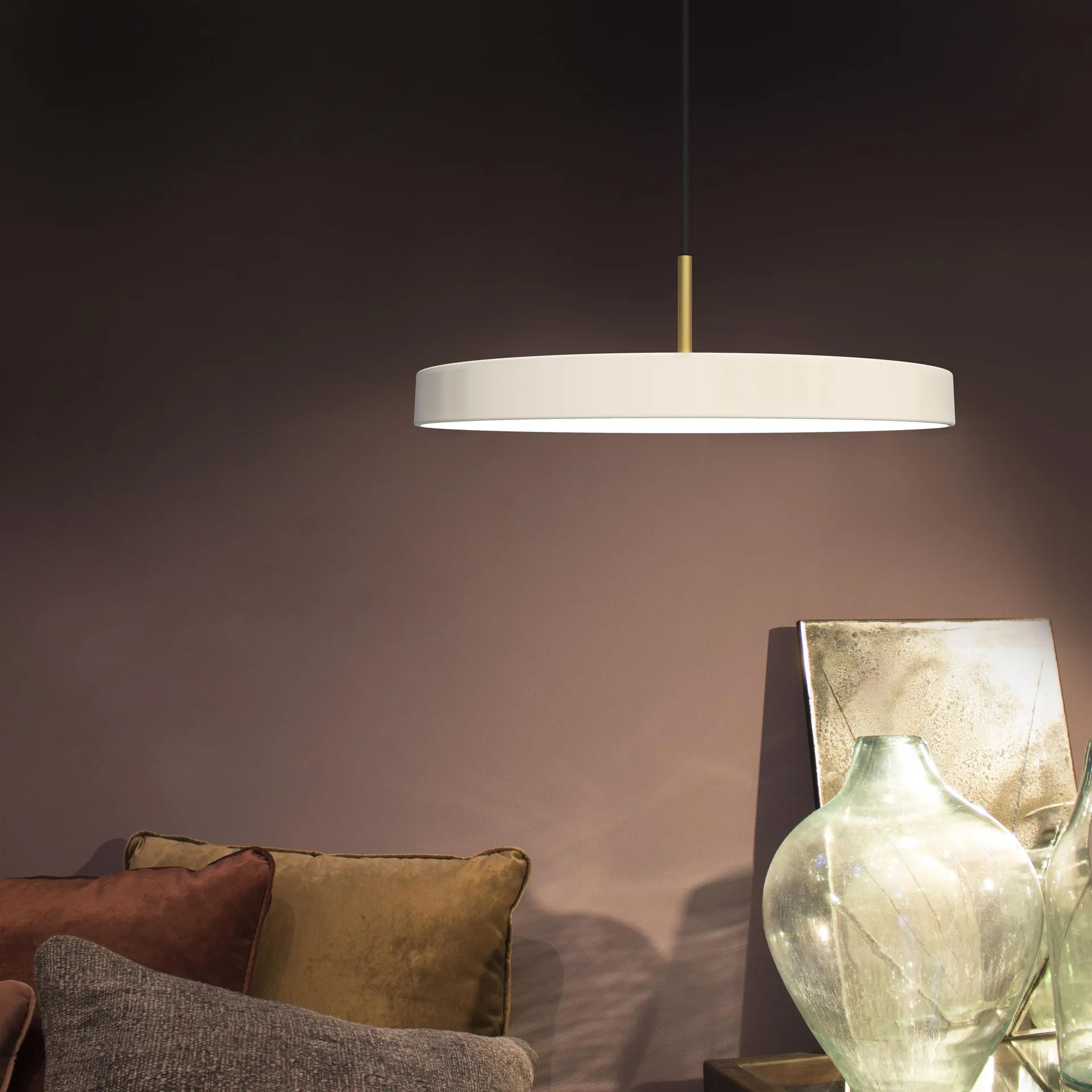 Lampada a sospensione Asteria, pearl (bianco) Umage