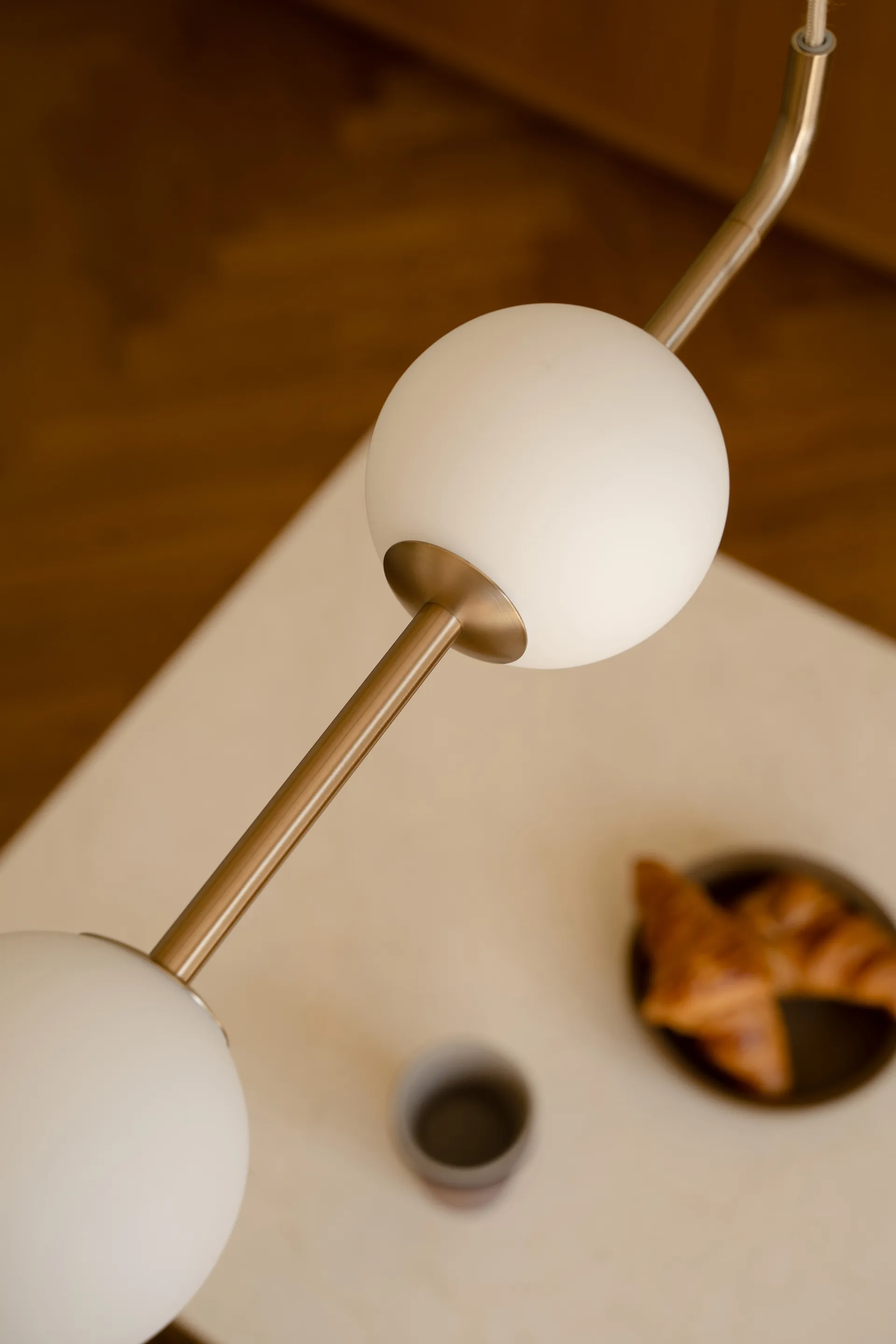 Lampada a sospensione Audrey linear, Ottone Umage