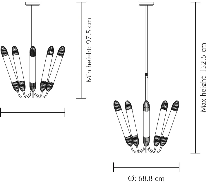 Lampada a sospensione corta Lemon Squeeze Penta , Acciaio lucido Umage