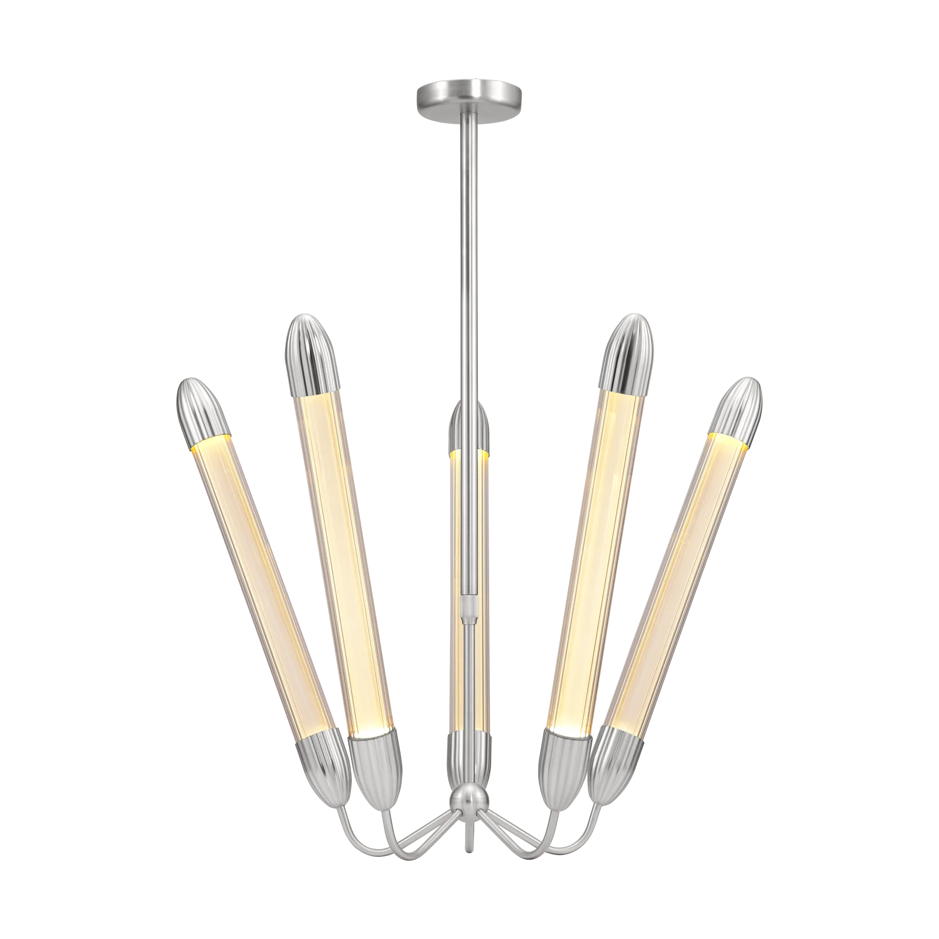 Lampada a sospensione lunga Lemon Squeeze Penta , Acciaio lucido Umage