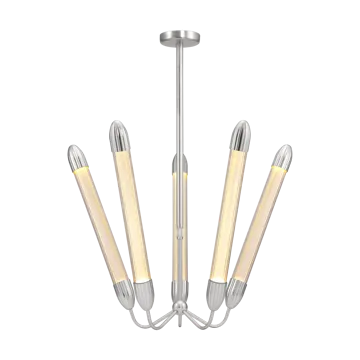 Lampada a sospensione lunga Lemon Squeeze Penta  - Acciaio lucido - Umage