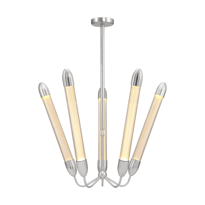 Lampada a sospensione lunga Lemon Squeeze Penta  - Acciaio lucido - Umage