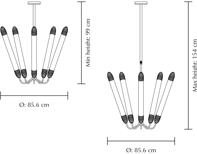 Lampada a sospensione lunga Lemon Squeeze Penta , Ottone placcato Umage