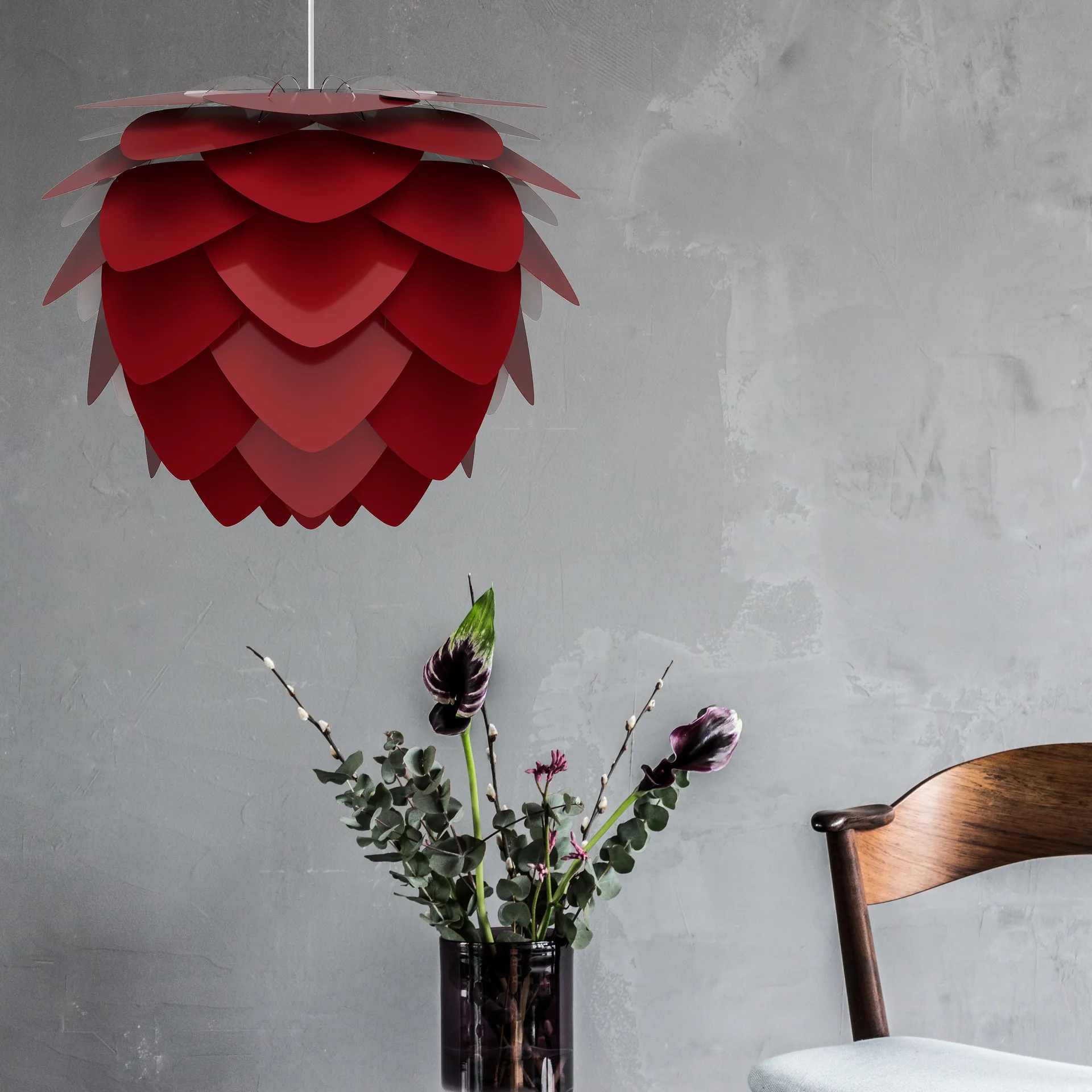 Lampada Aluvia ruby red, 59 cm Umage