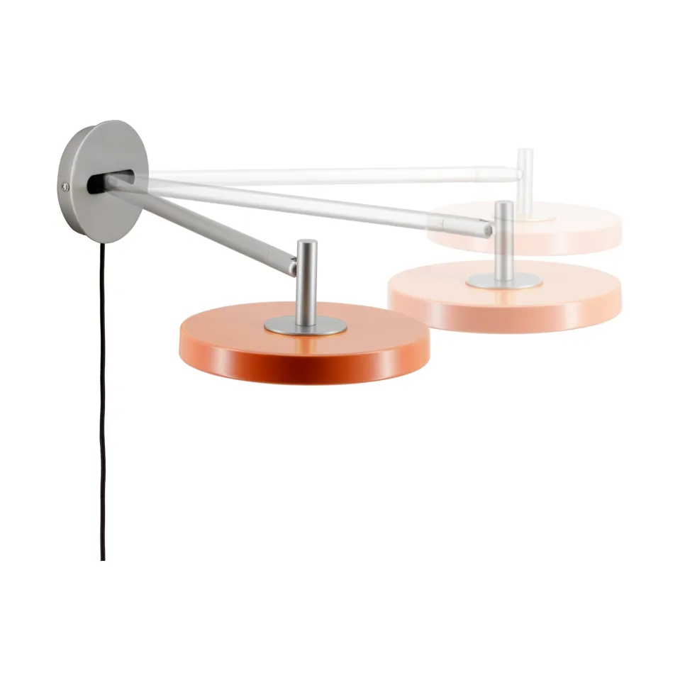 Lampada da parete Asteria Wall, Long, Nuance orange-chrome Umage