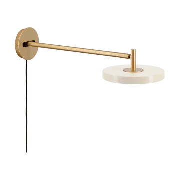 Lampada da parete Asteria Wall - Long, Pearl white-brass - Umage