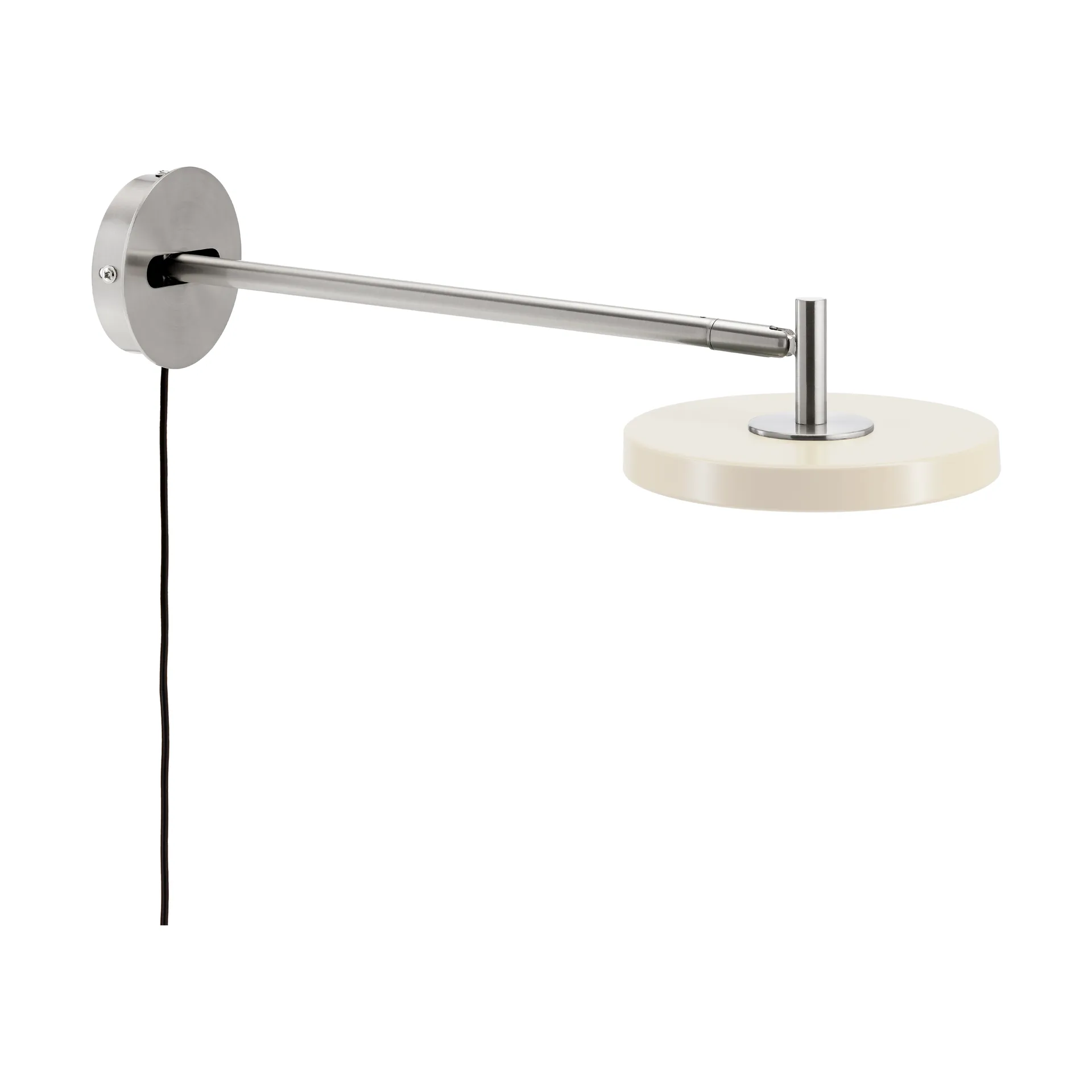 Lampada da parete Asteria Wall, Long, Pearl white-chrome Umage