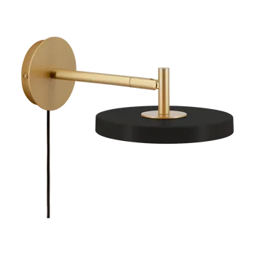 Lampada da parete Asteria Wall - Short, Black-brass - Umage