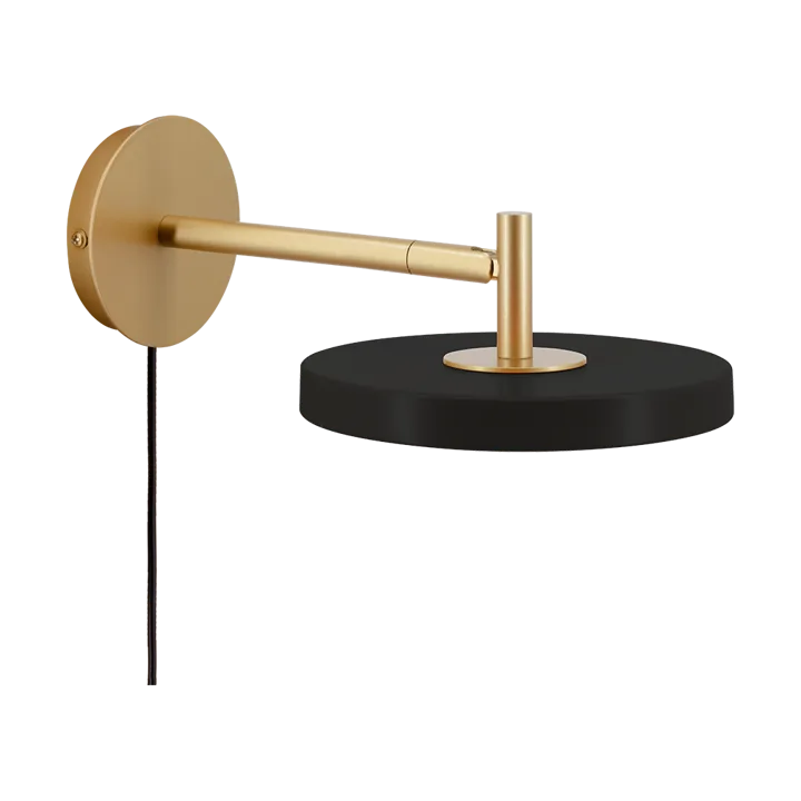 Lampada da parete Asteria Wall - Short, Black-brass - Umage