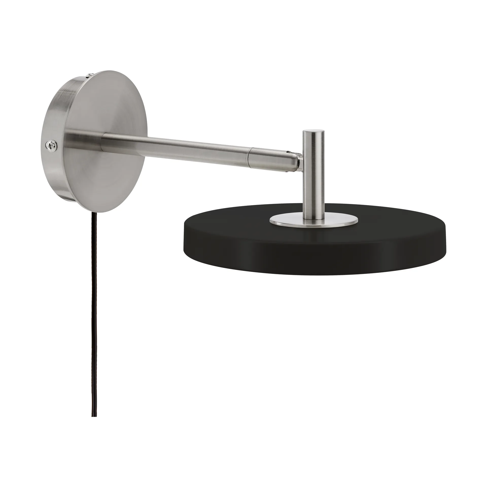Lampada da parete Asteria Wall, Short, Black-chrome Umage