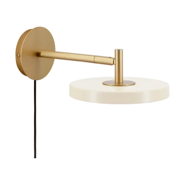 Lampada da parete Asteria Wall - Short, Pearl white-brass - Umage