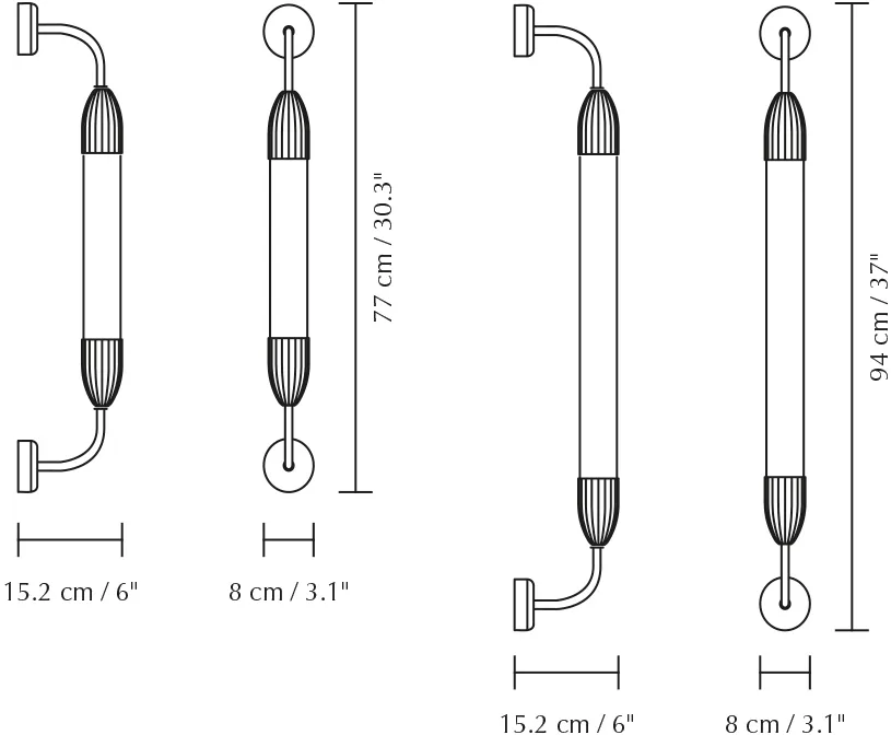 Lampada da parete corta Lemon Squeeze Wall  , Ottone placcato singolo Umage