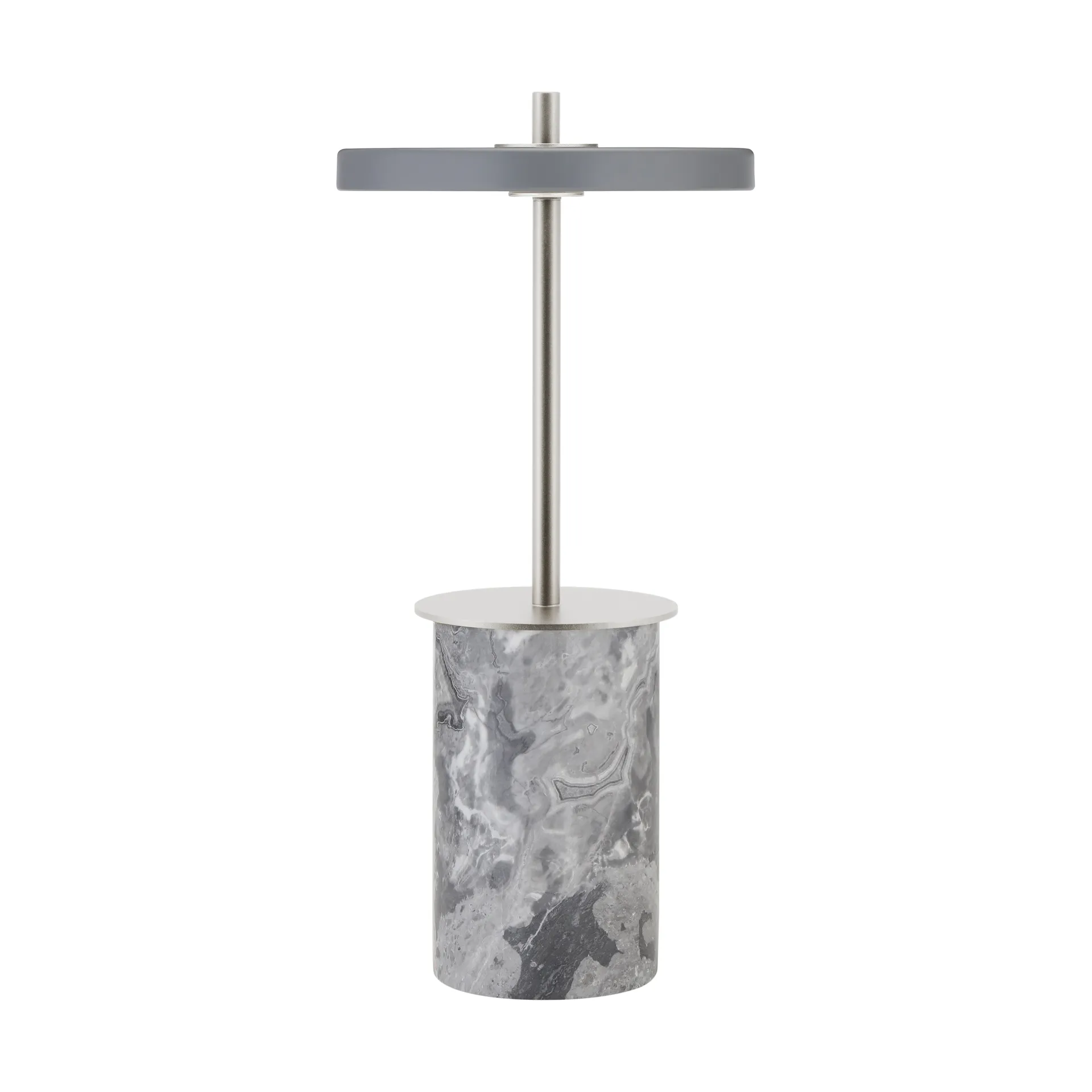 Lampada da tavolo Asteria Move Mini Ø12x25,5 cm, Marmo grigio-acciaio Umage