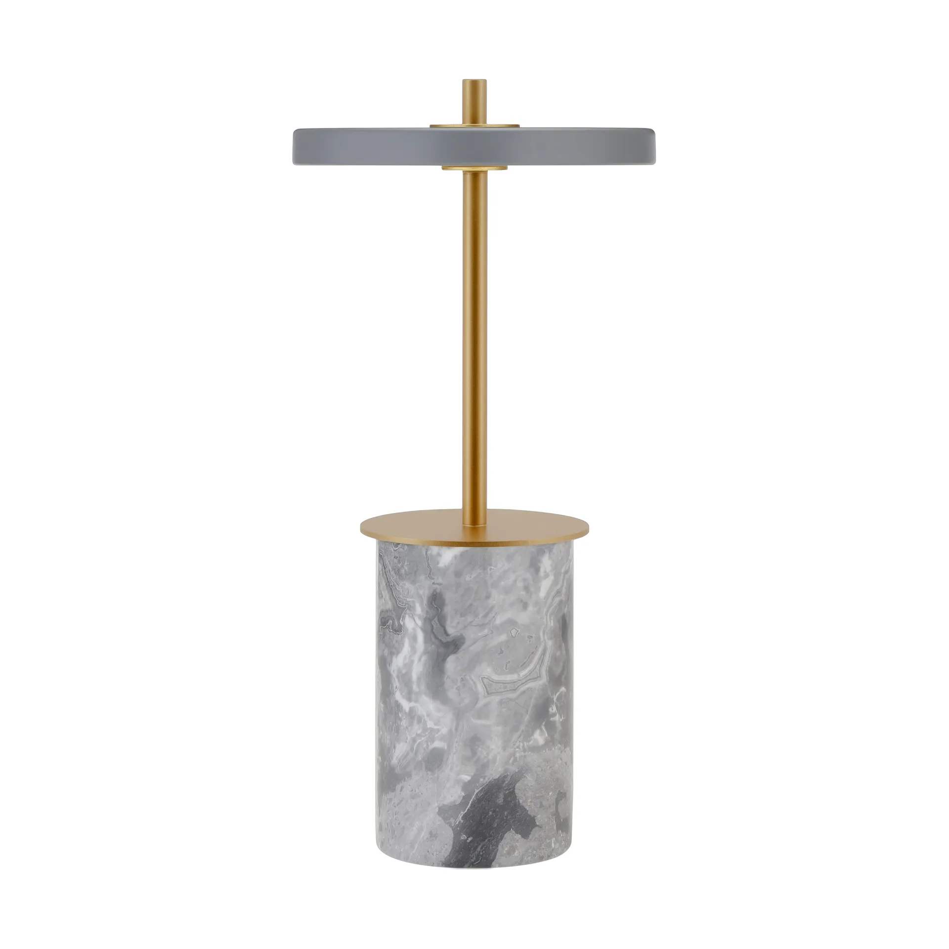 Lampada da tavolo Asteria Move Mini Ø12x25,5 cm, Marmo grigio-ottone Umage