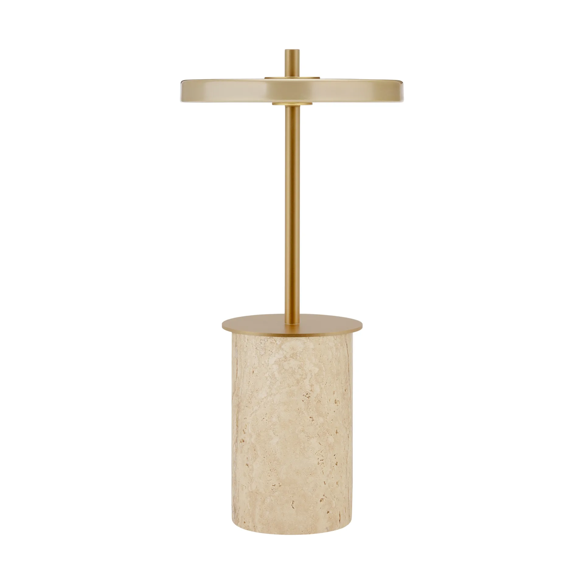 Lampada da tavolo Asteria Move Mini Ø12x25,5 cm, Travertino argilla-ottone Umage