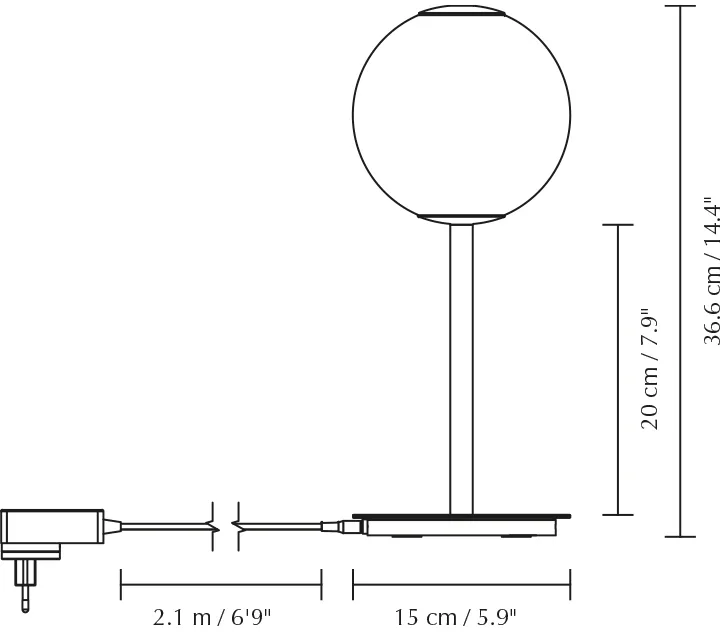 Lampada da tavolo Audrey Table, Ottone placcato Umage