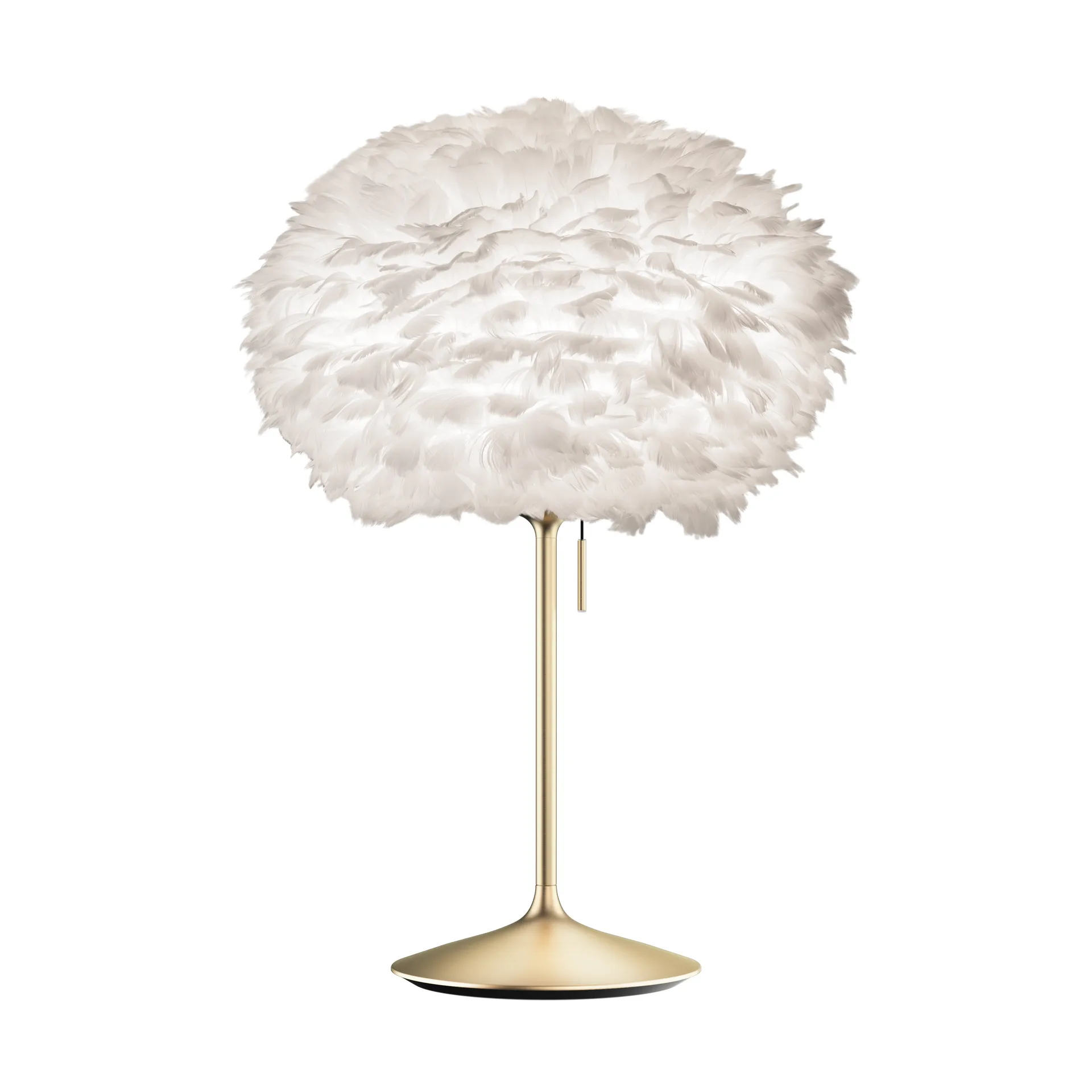 Lampada da tavolo Eos medium, Bianco-Ottone spazzolato Umage