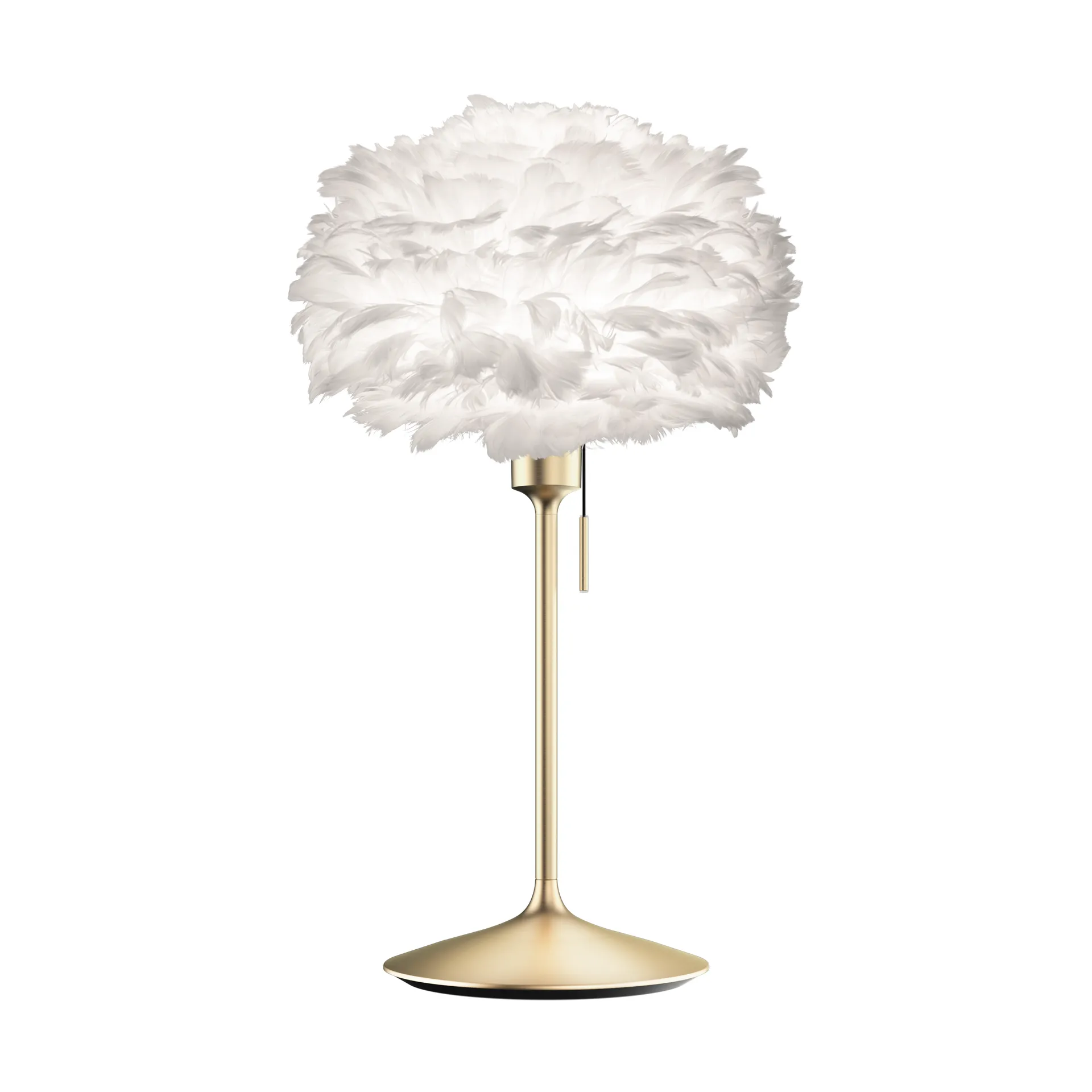 Lampada da tavolo Eos mini, Bianco-Ottone spazzolato Umage