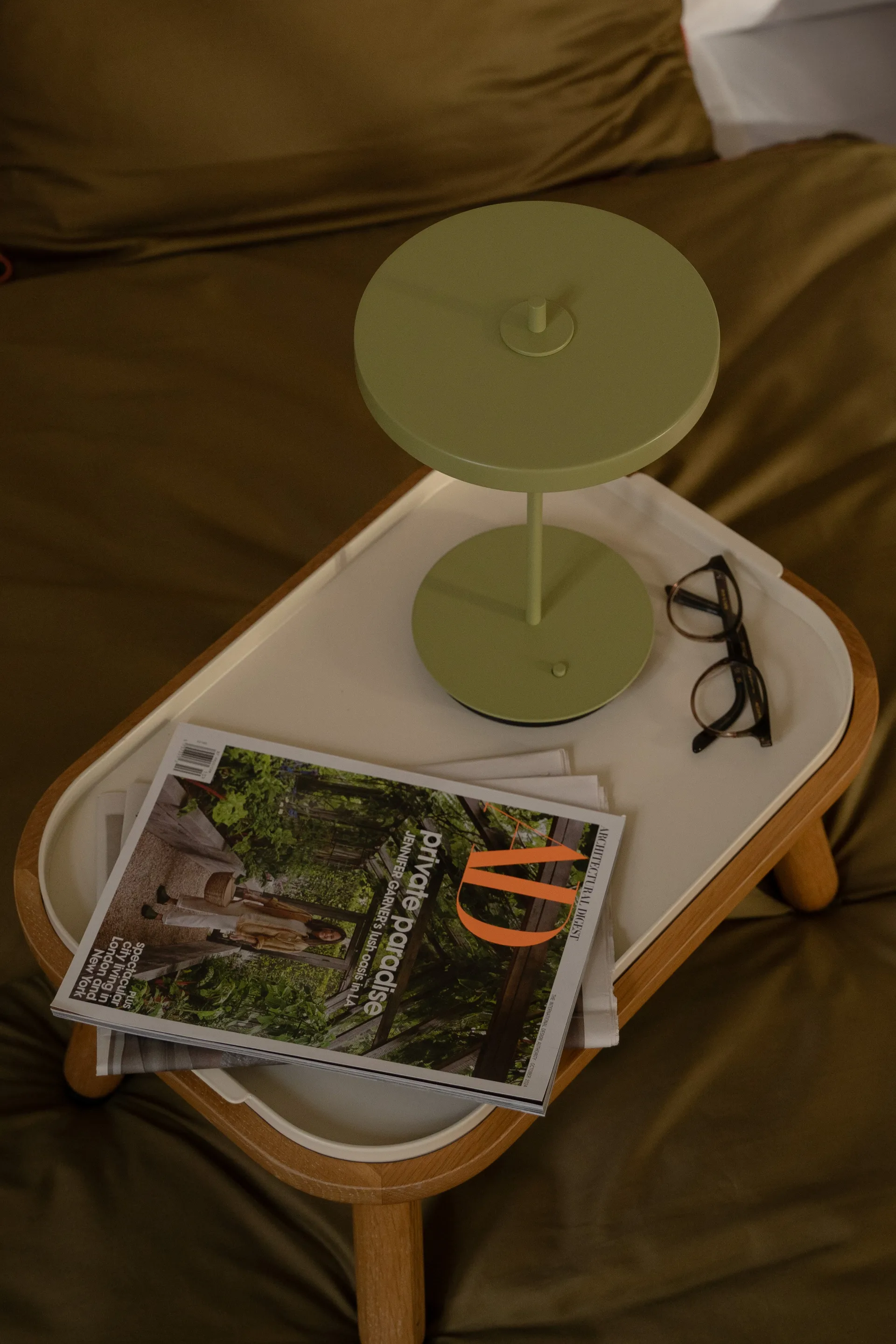 Lampada da tavolo portatile Asteria Move , Monochrome-leaf Umage