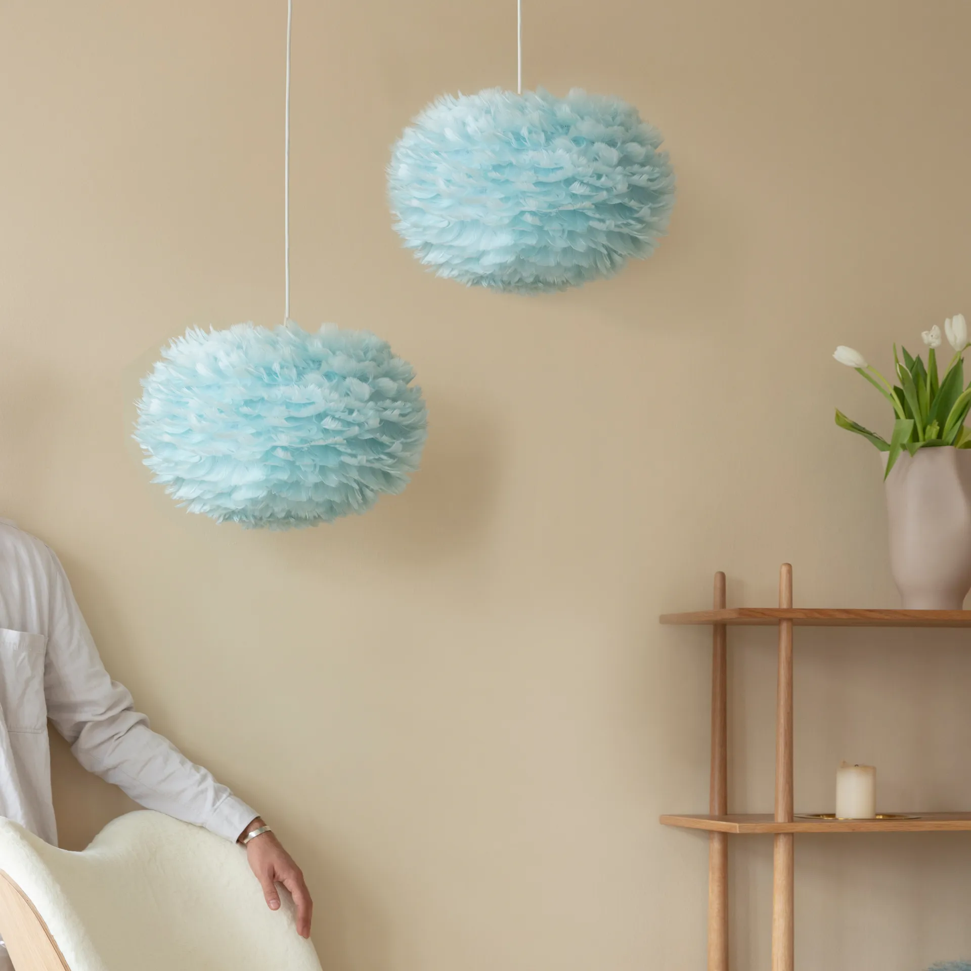 Lampada Eos azzurra, Medio ø 45 cm Umage