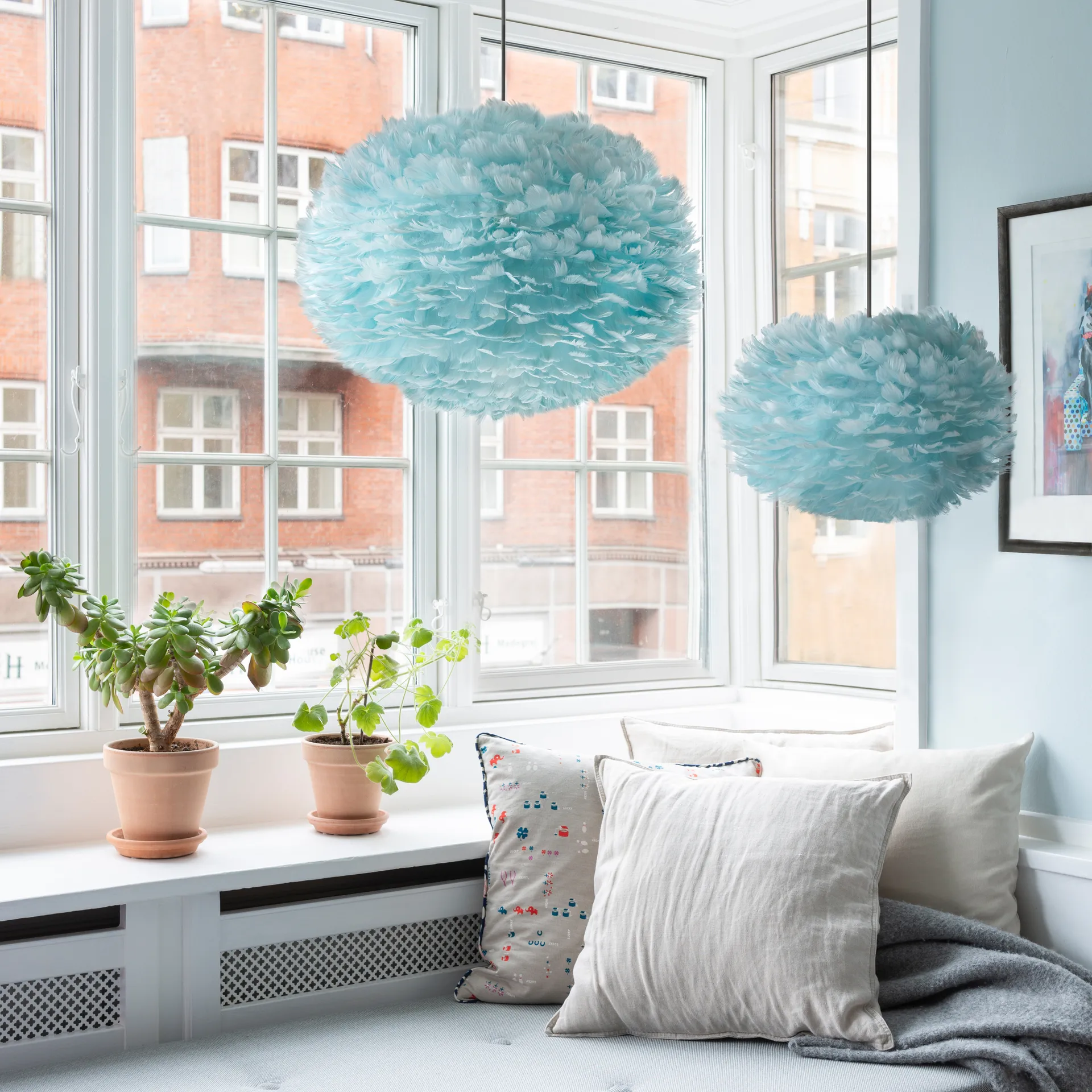 Lampada Eos azzurra, Mini Ø 35 cm Umage