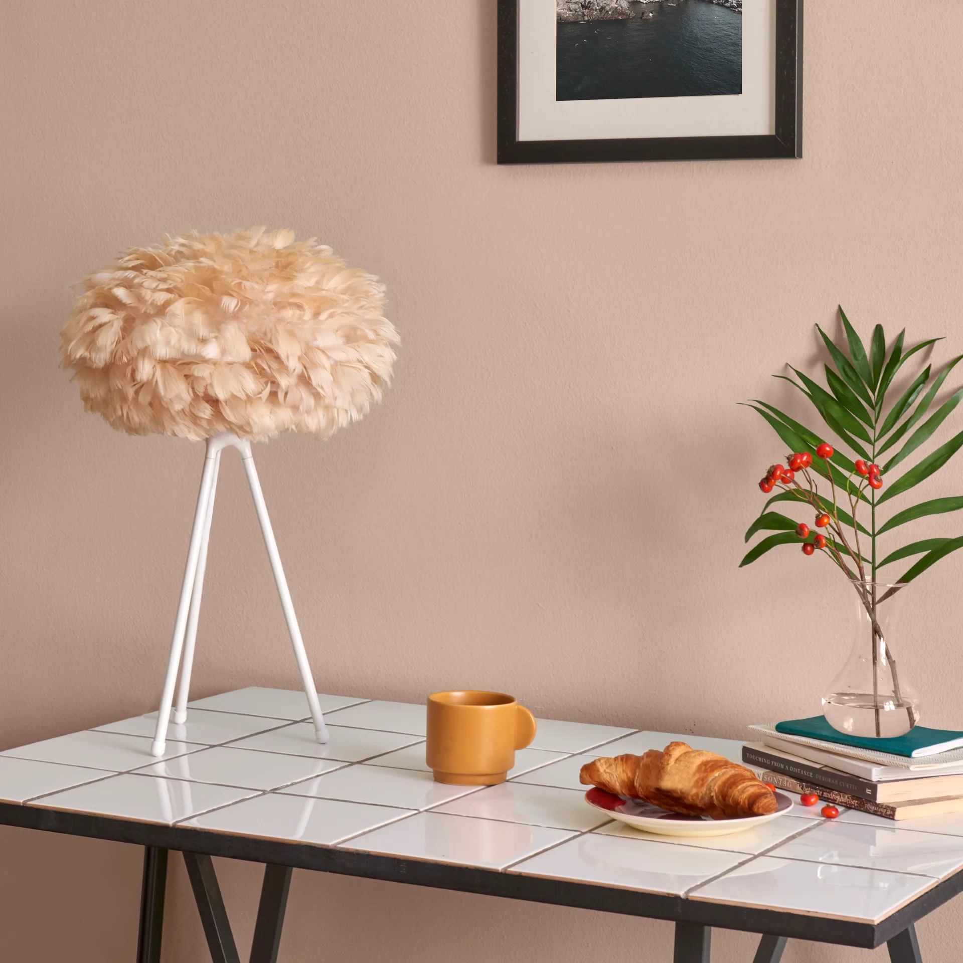 Lampada Eos marrone chiaro, mini 35 cm Umage